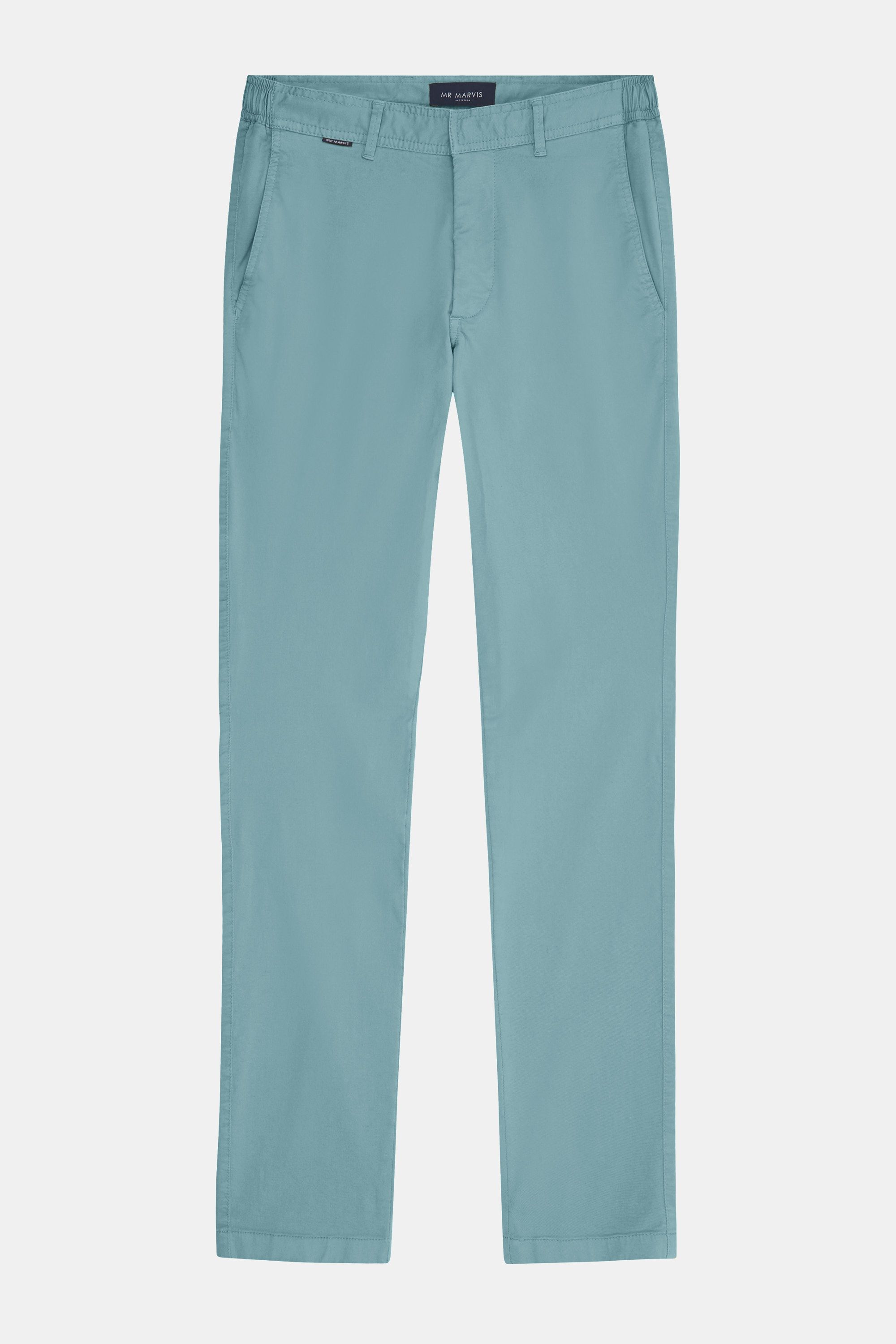 Chino stretch da uomo con vestibilità perfetta in blu verde