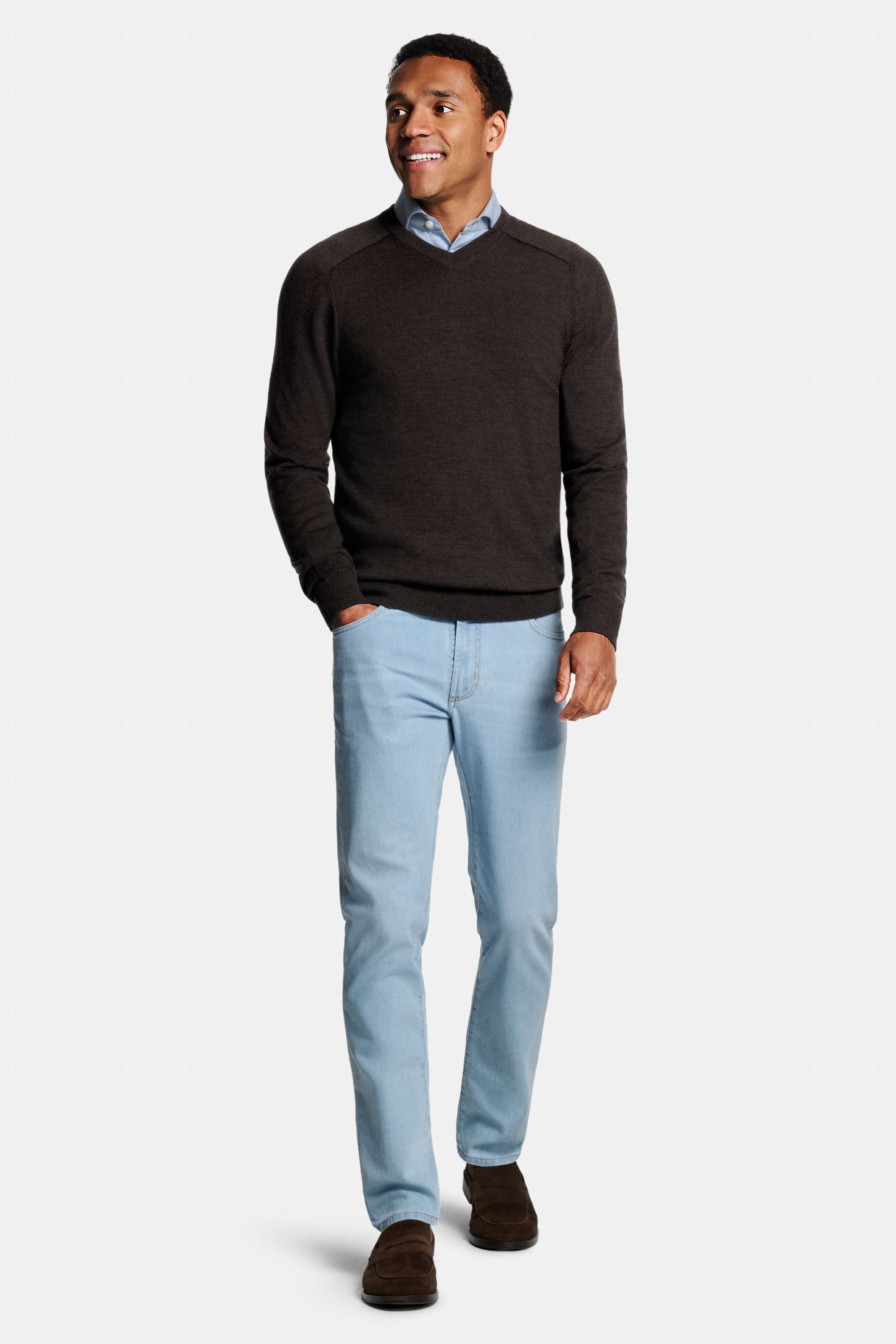 Night Foxes * The Merino V-neck, Otis * The Jeans