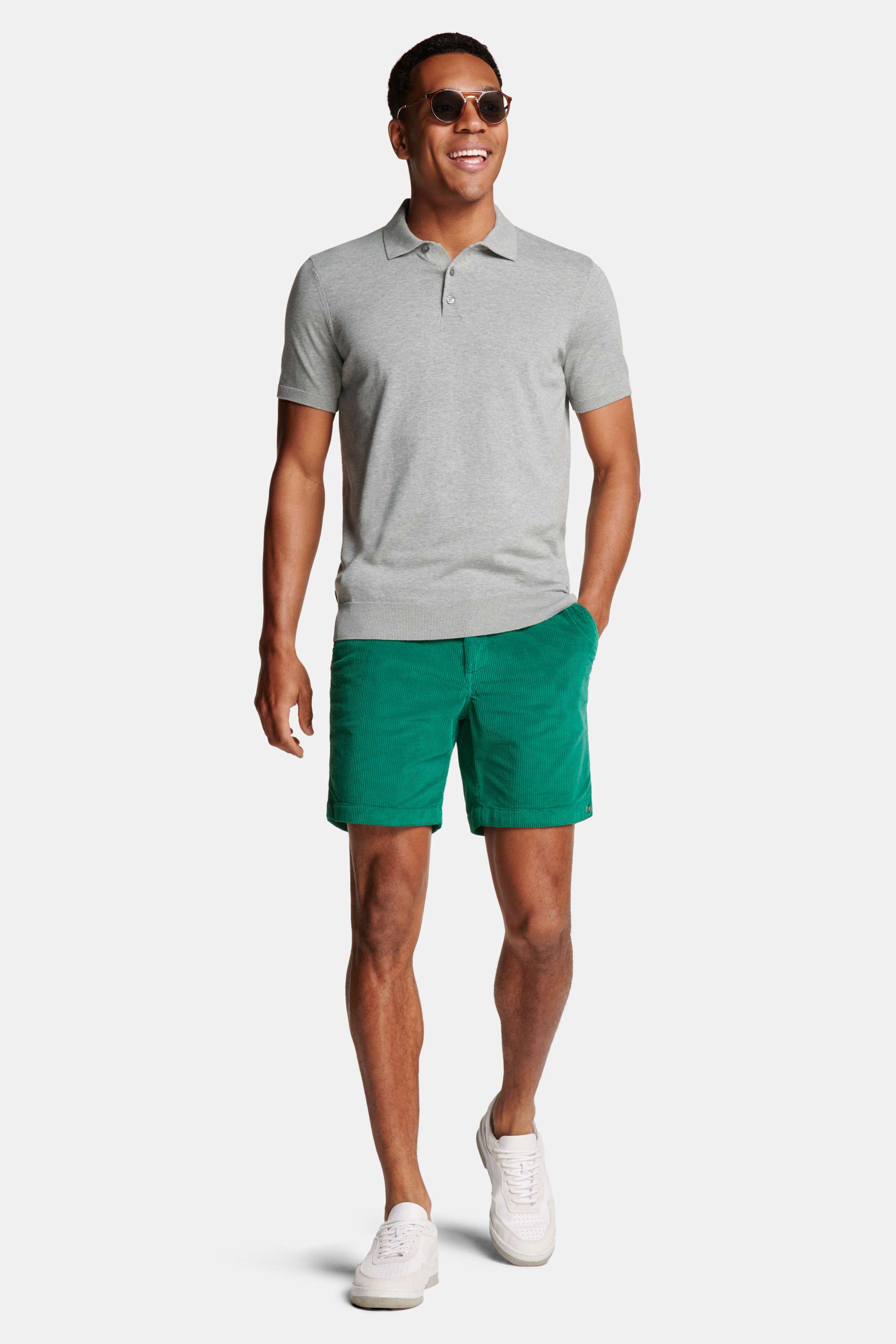 Oysters * Das Knit Polo, Snookers * Die Short Cords, Oysters * Der Klassik-Sneaker