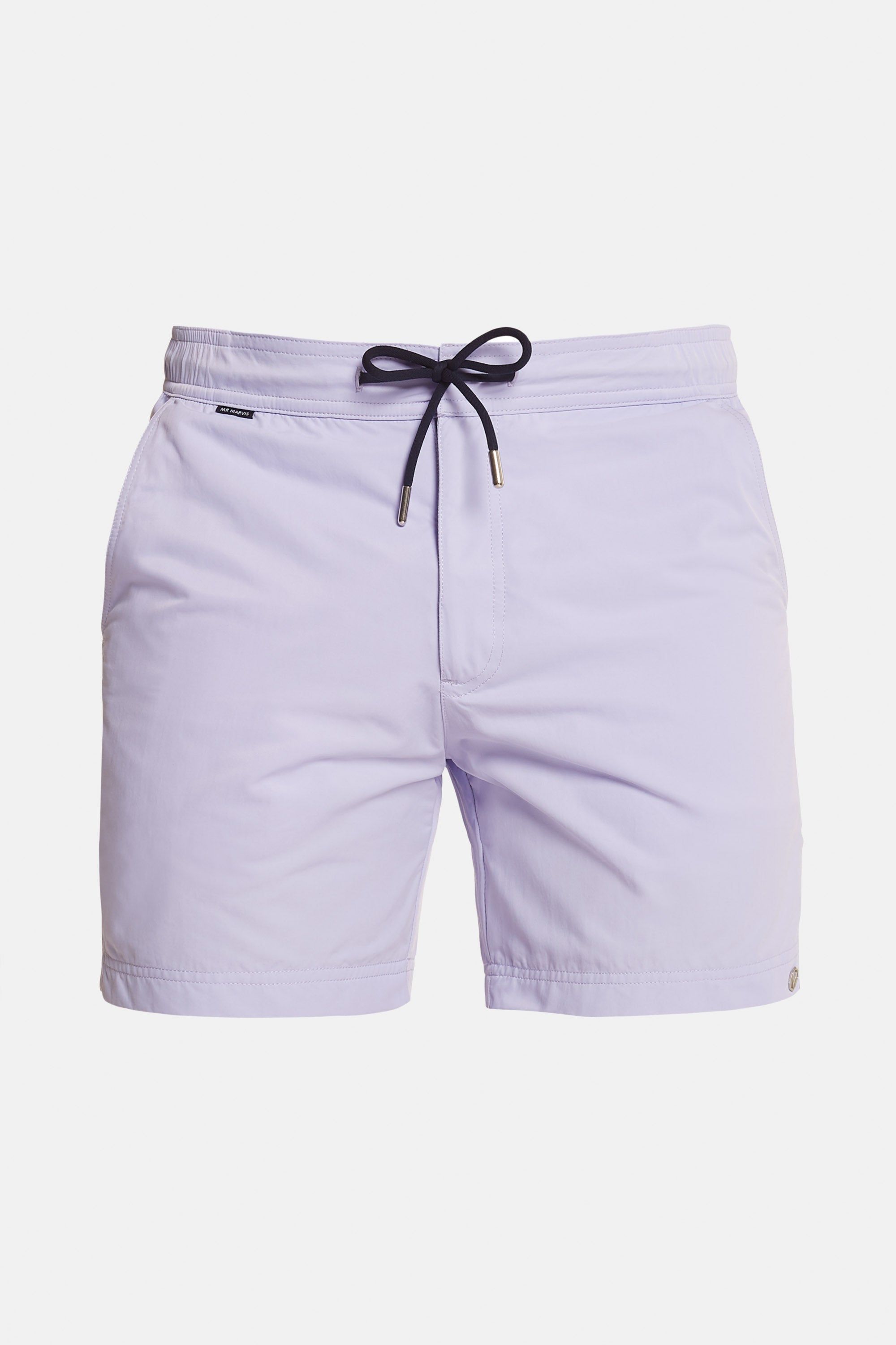 Herre-badeshorts i hurtigtørrende materiale i lyse-lilla