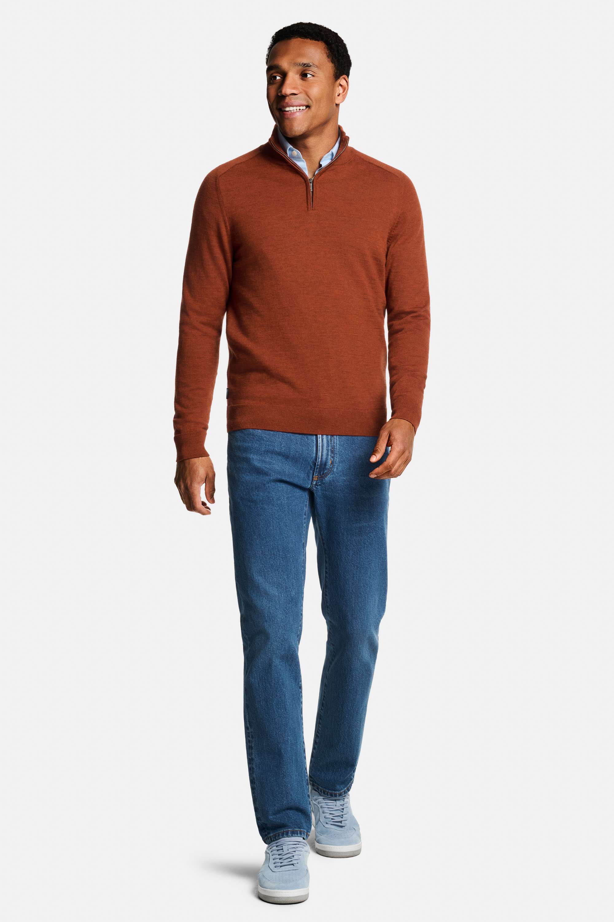 Avenues * The Oxford Shirt, Spices * The Merino Zip Pullover