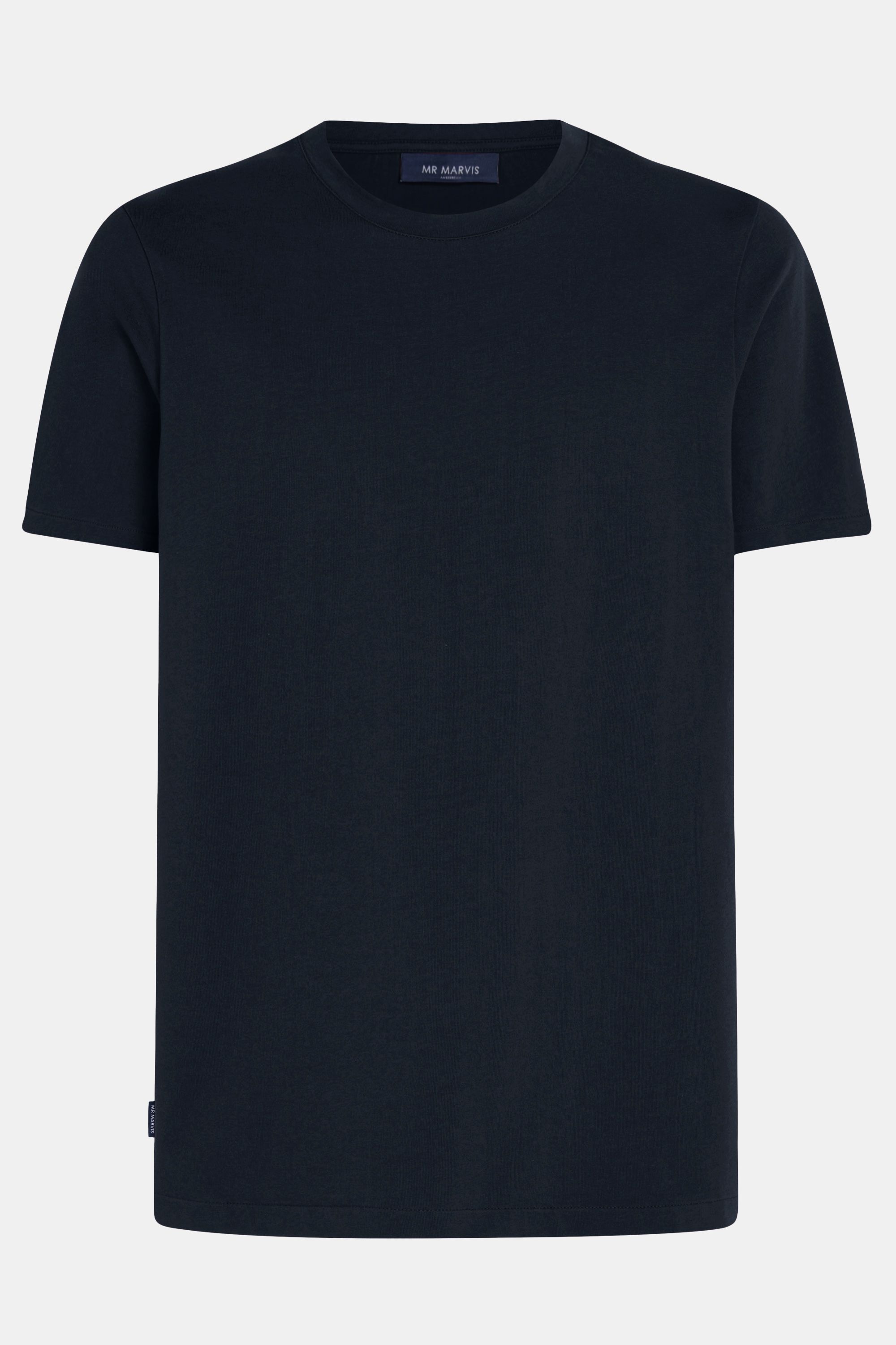 Mens heavyweight cotton crewneck T-shirt in dark blue