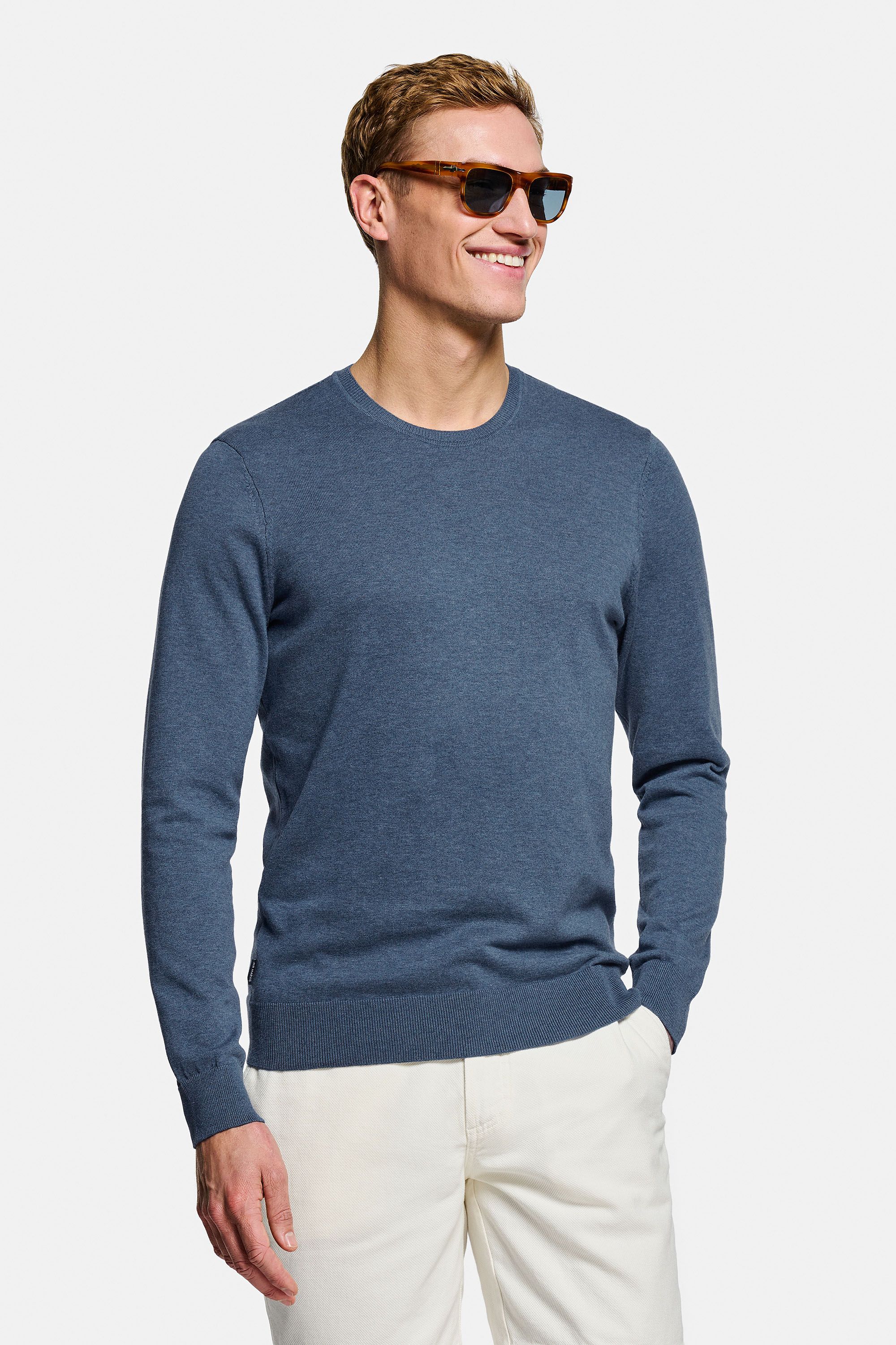 トップス SEA HEAVY COTTON CREW NECK L/S PULLOVER Lightweight cotton sweater for men - The Cotton Crew | MR