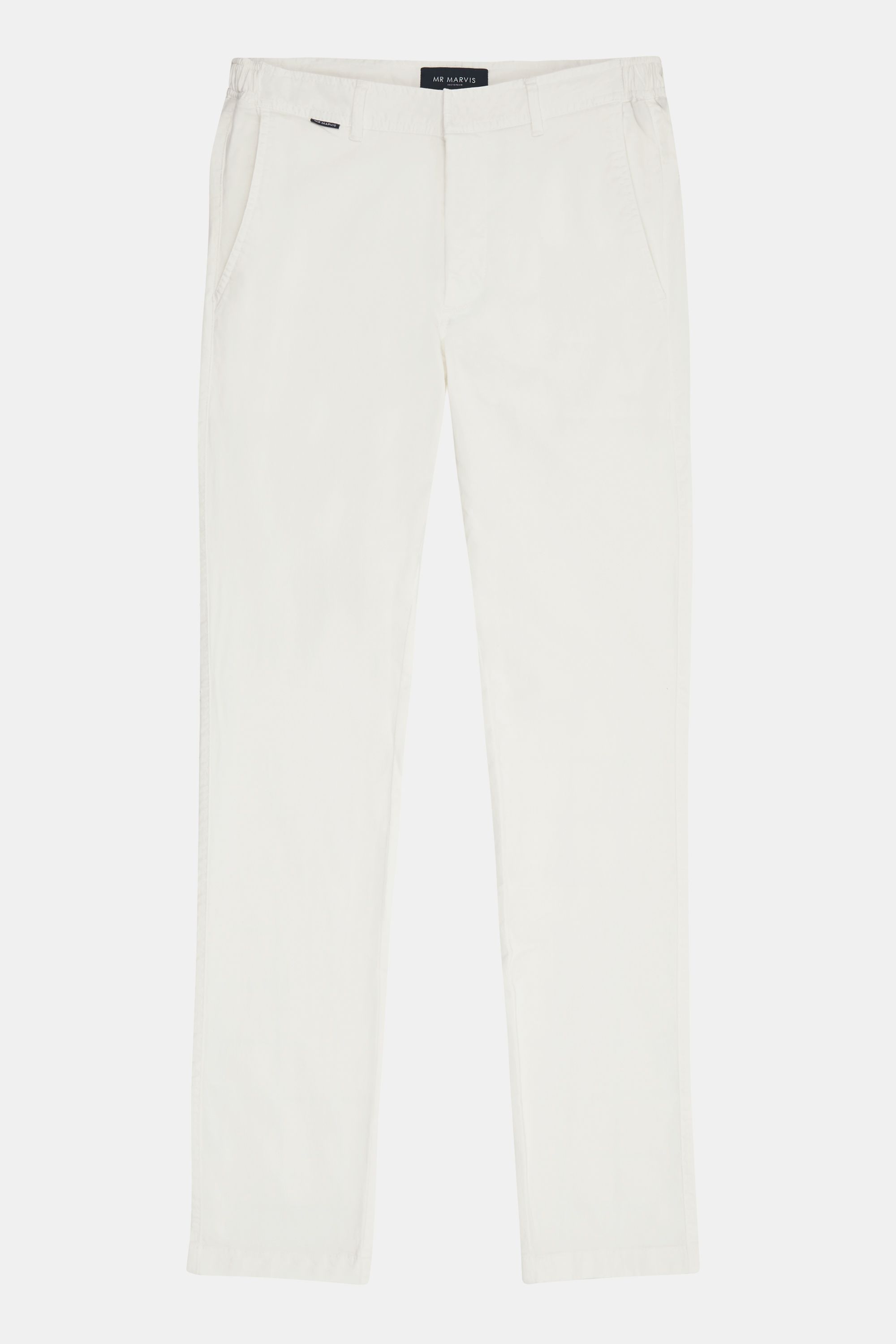 Heren stretch chinos met tailored fit in off-white