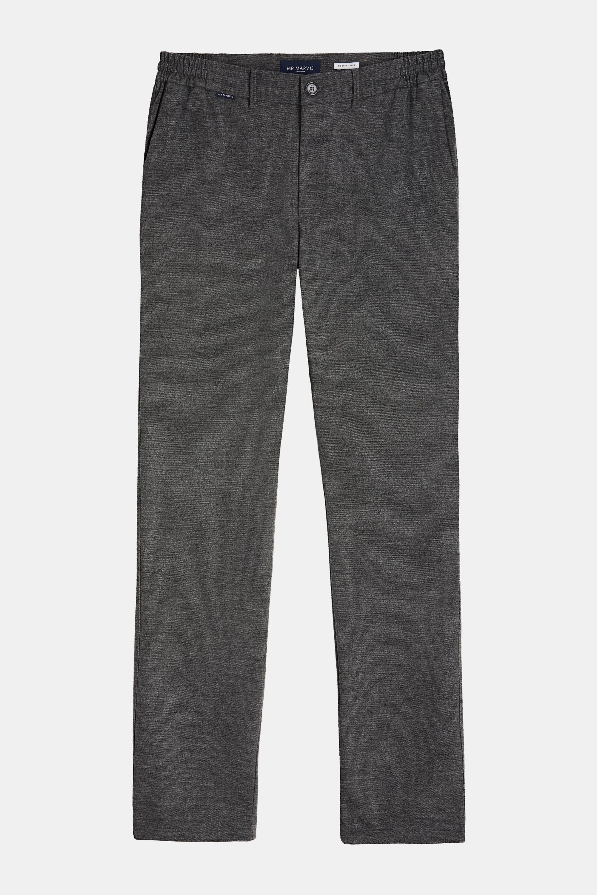 Mens stretch smart trousers with regular fit in classic grey