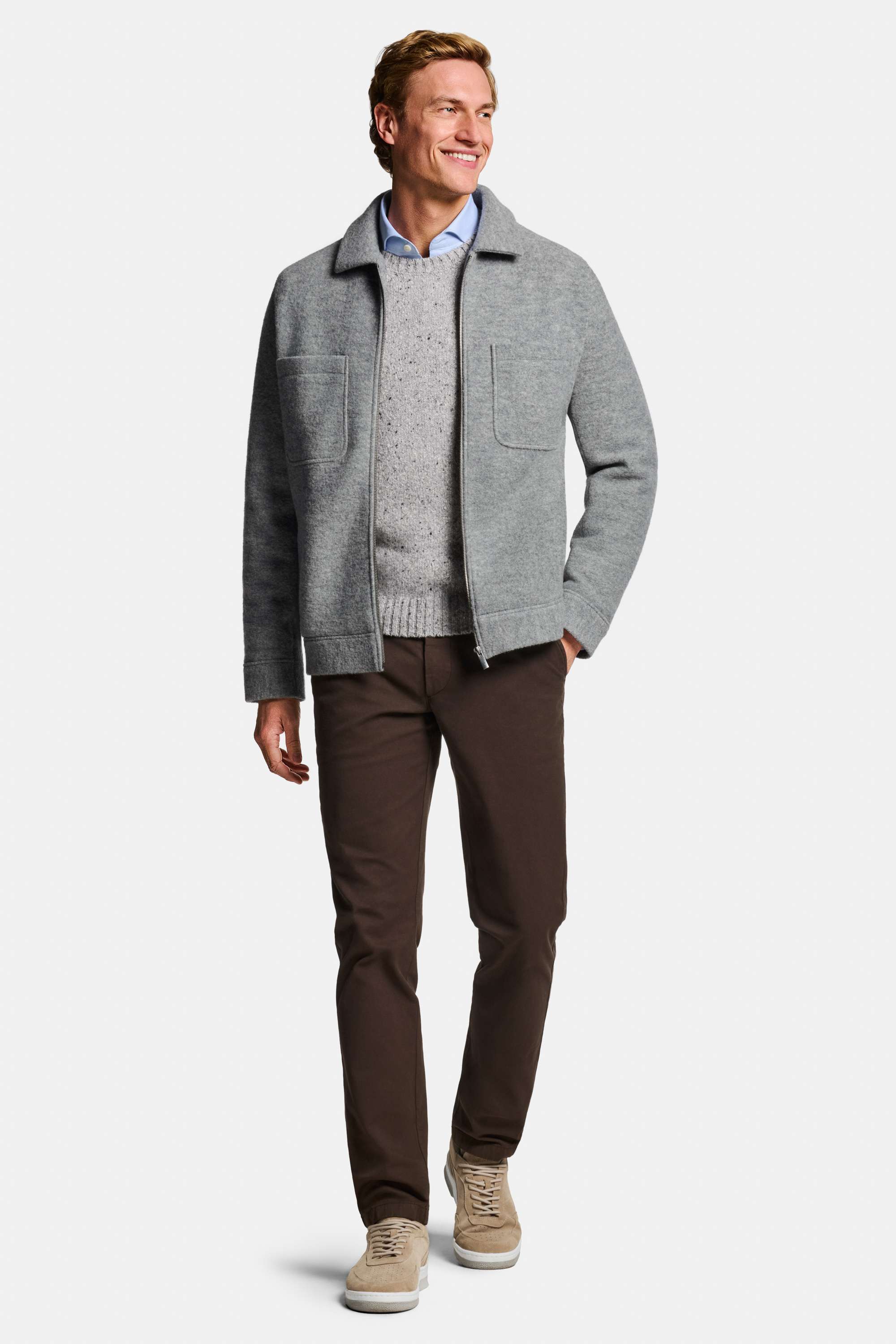 Kensingtons * The Smart Shirt, Oysters * The Wool Zip Shacket