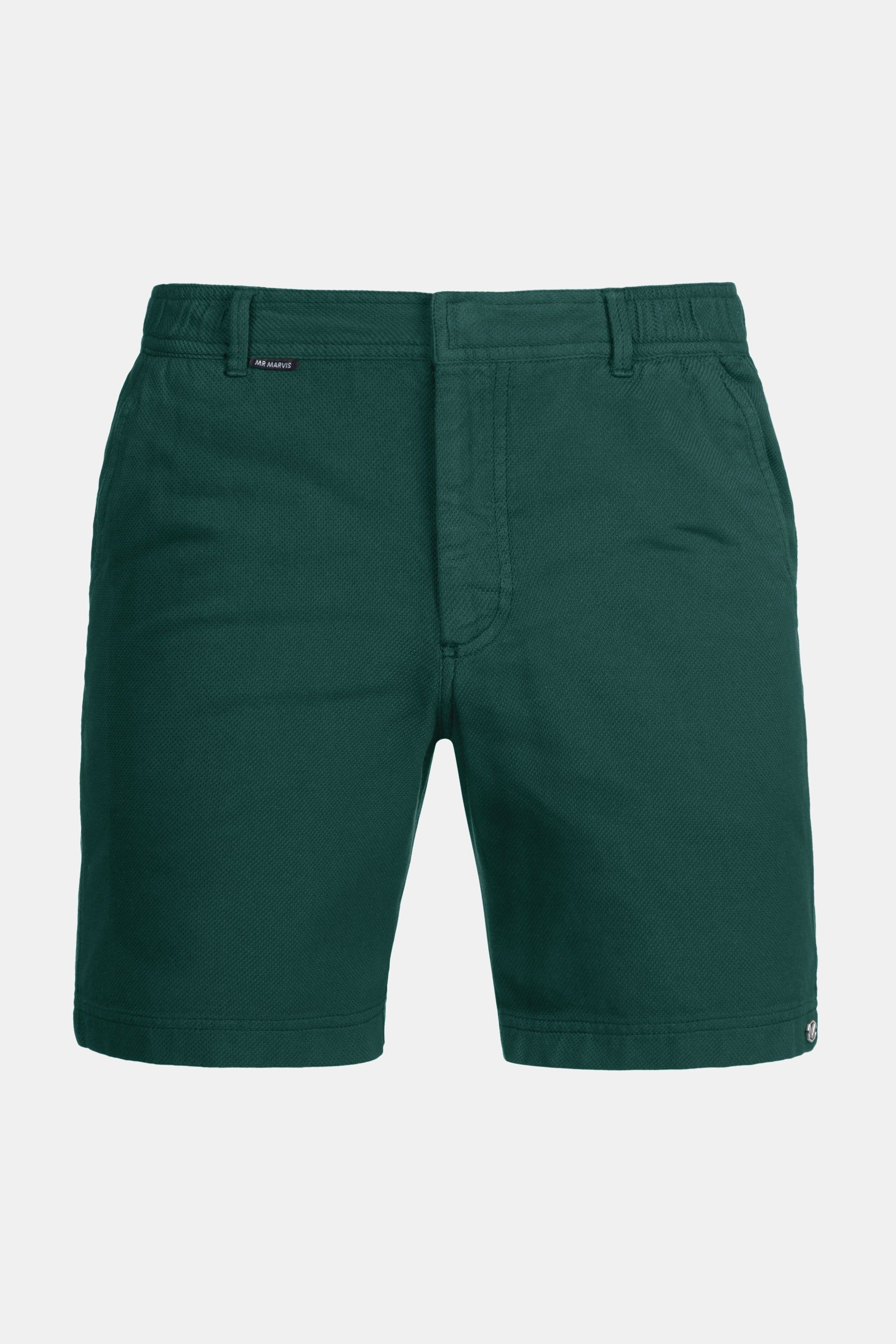 Herre piqué-shorts i klassisk grøn