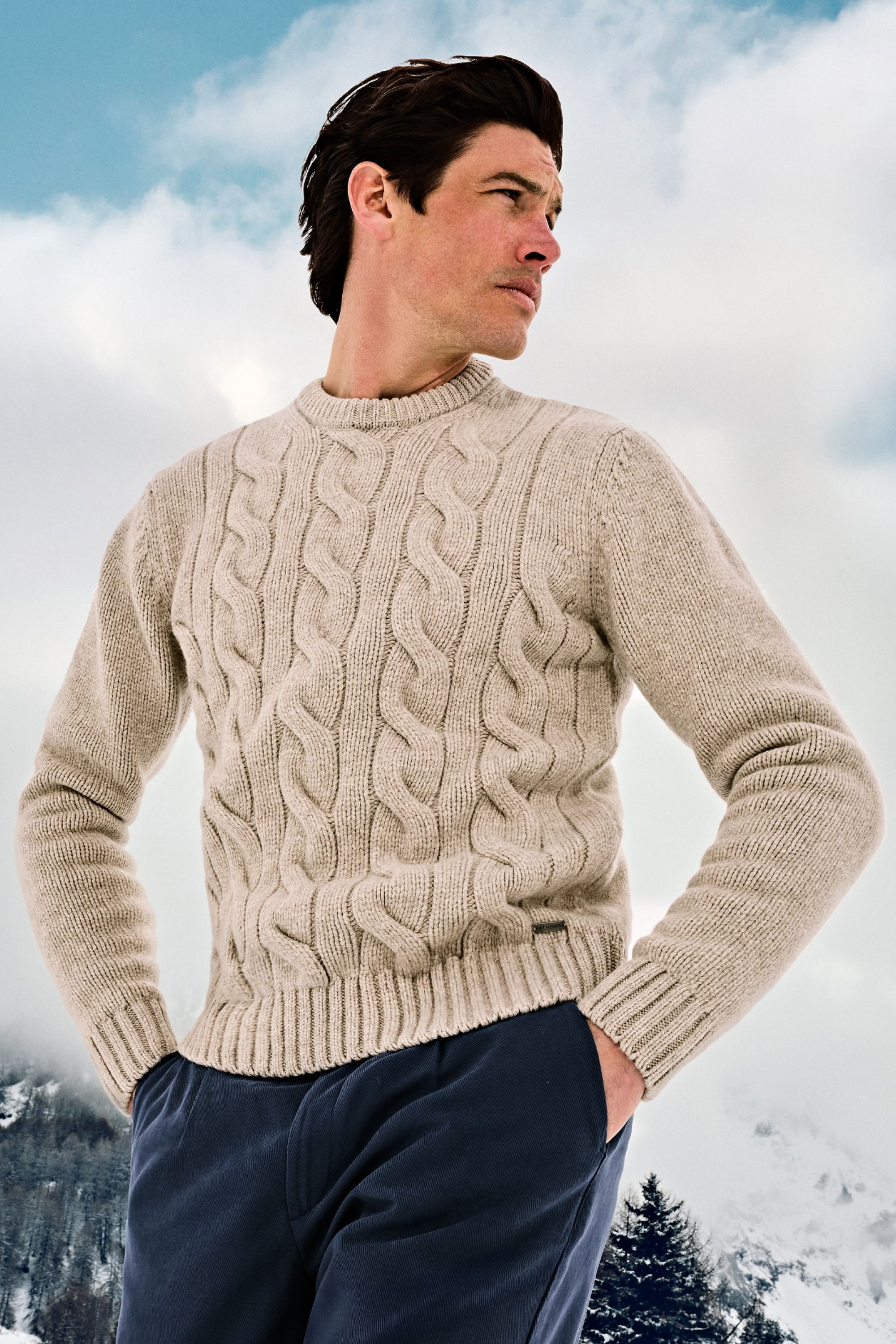 まっちー Ameri Vintage Mixyarn cable knit Erkek Cable Knitted Kazak MW0MW40701Z00 | Tommy Hilfiger