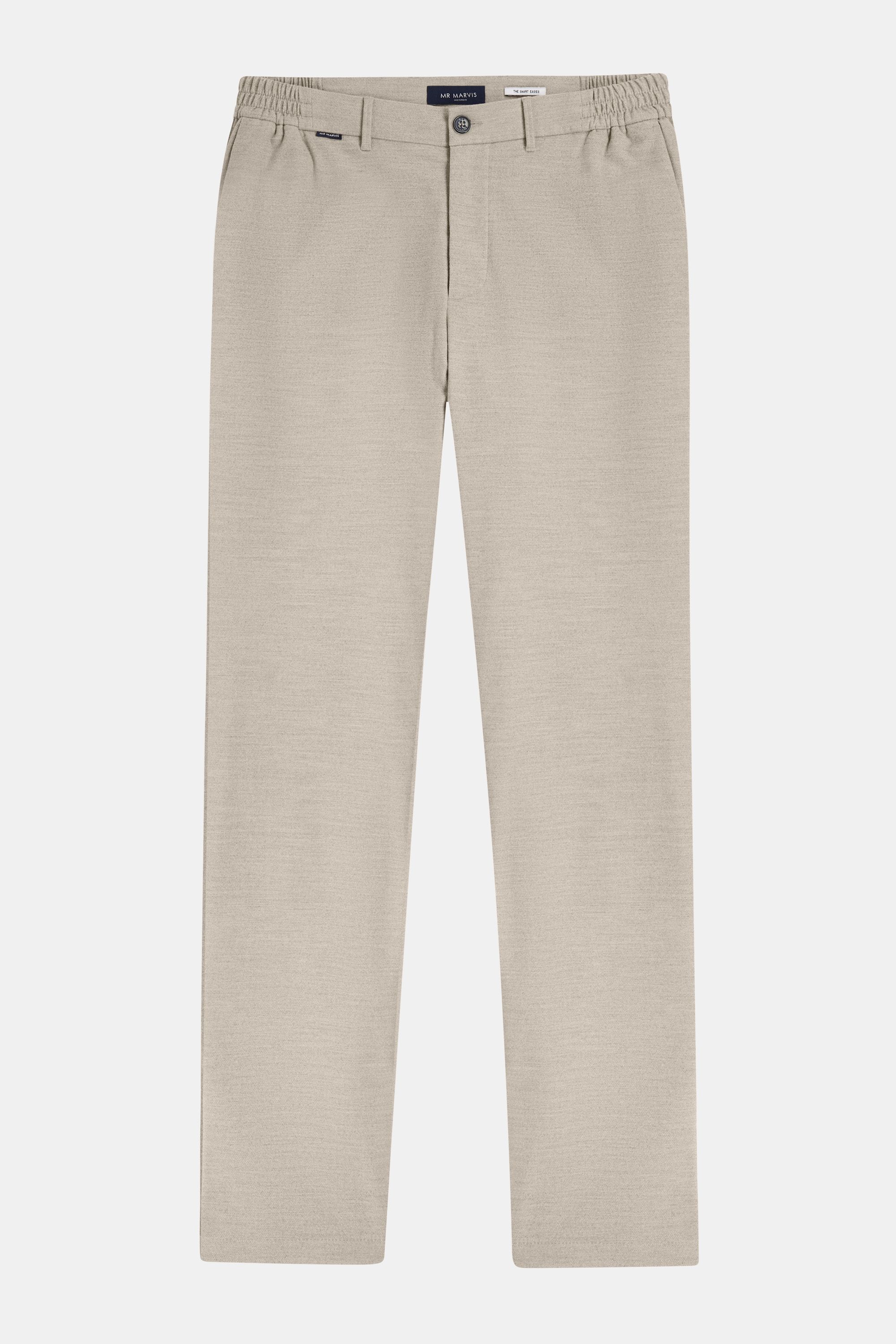 Mens stretch smart trousers with regular fit in beige