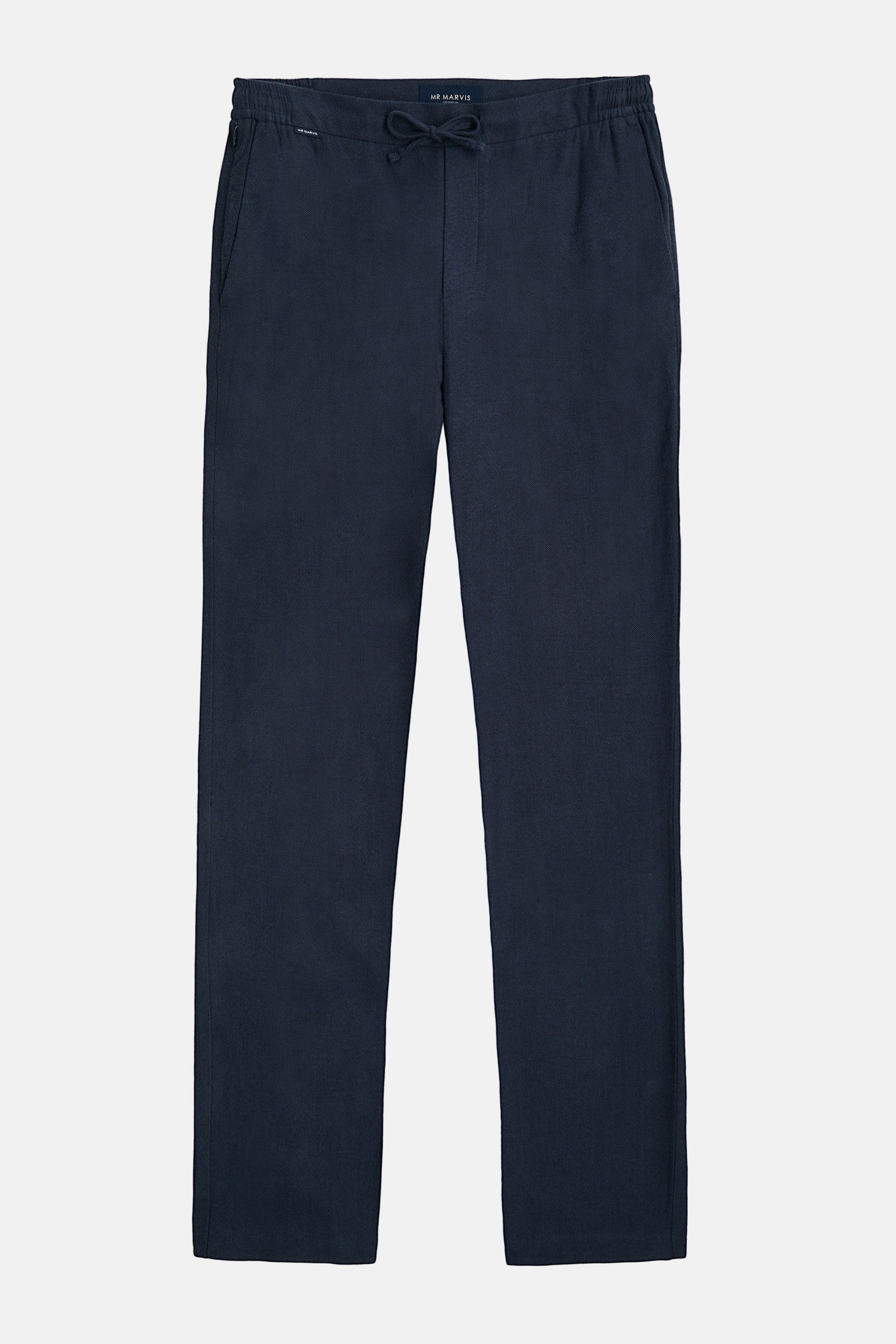 Pantalón de pijama de franela para hombre en azul oscuro