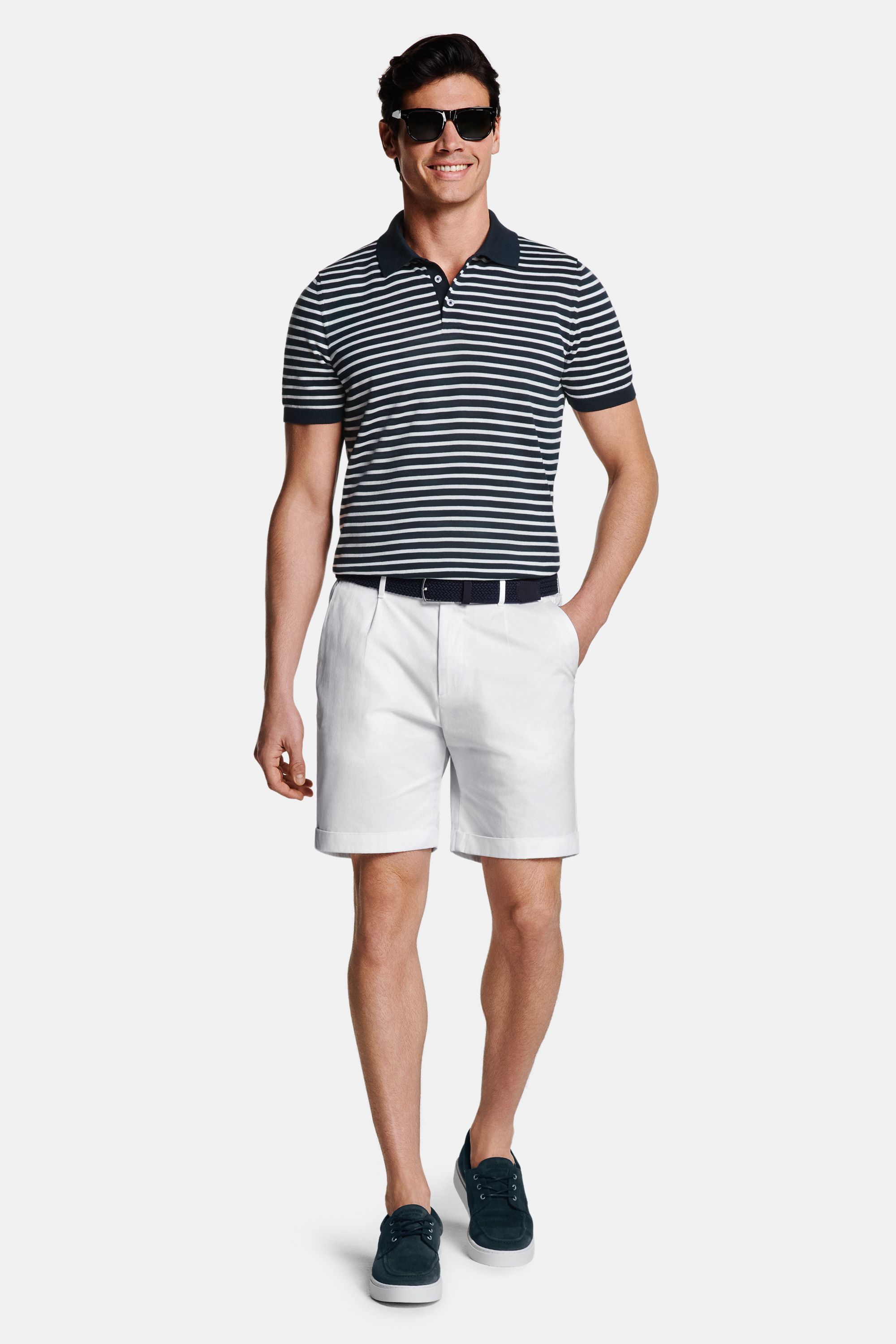 Captains * The Knitted Polo, Cosmics * The Stretch Belt, Wimbledons * The Short Classics, Deeps * The Boat Sneakers