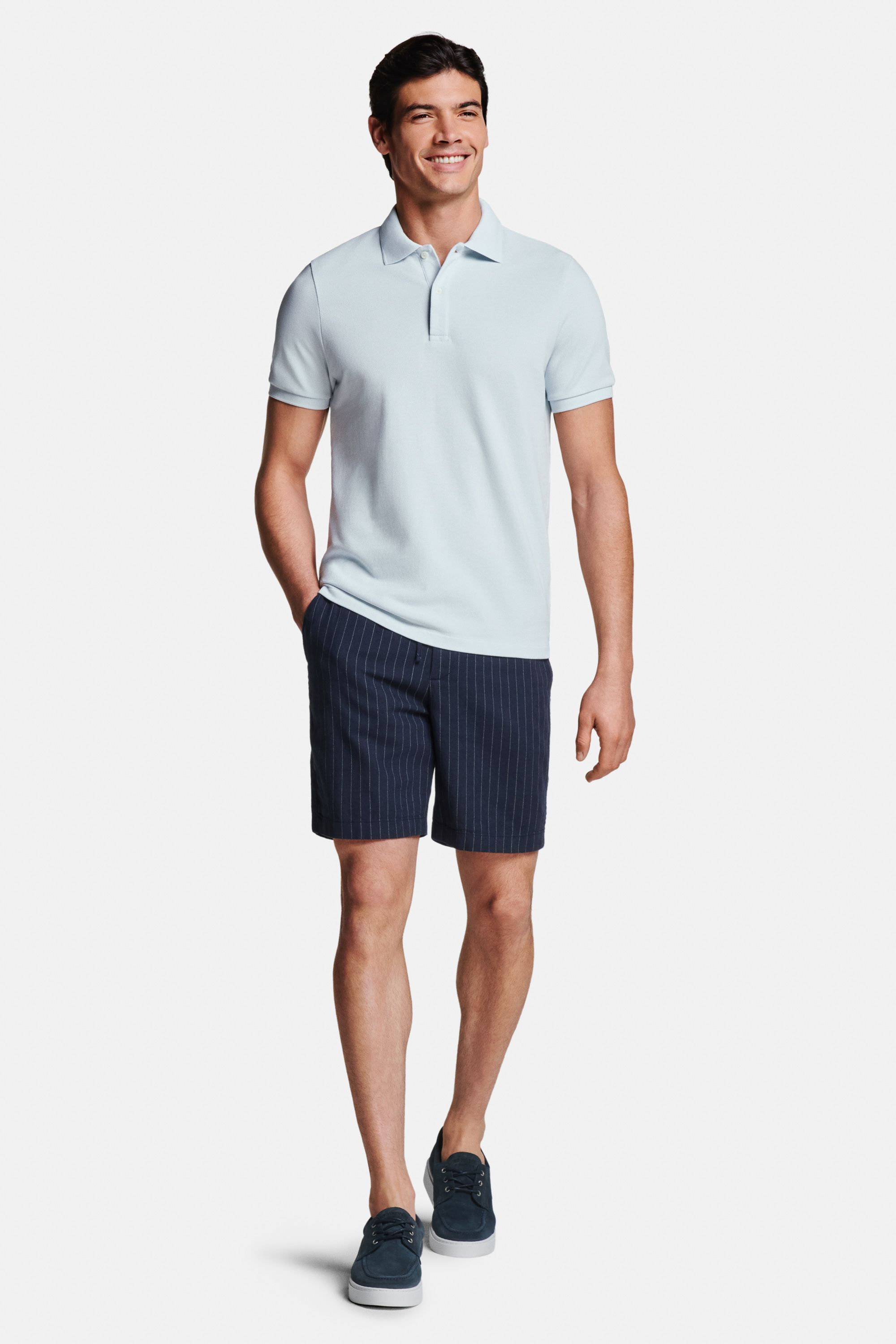 Avenues * The Classic Polo, Cosmics Pinstripe * The Short Linens
