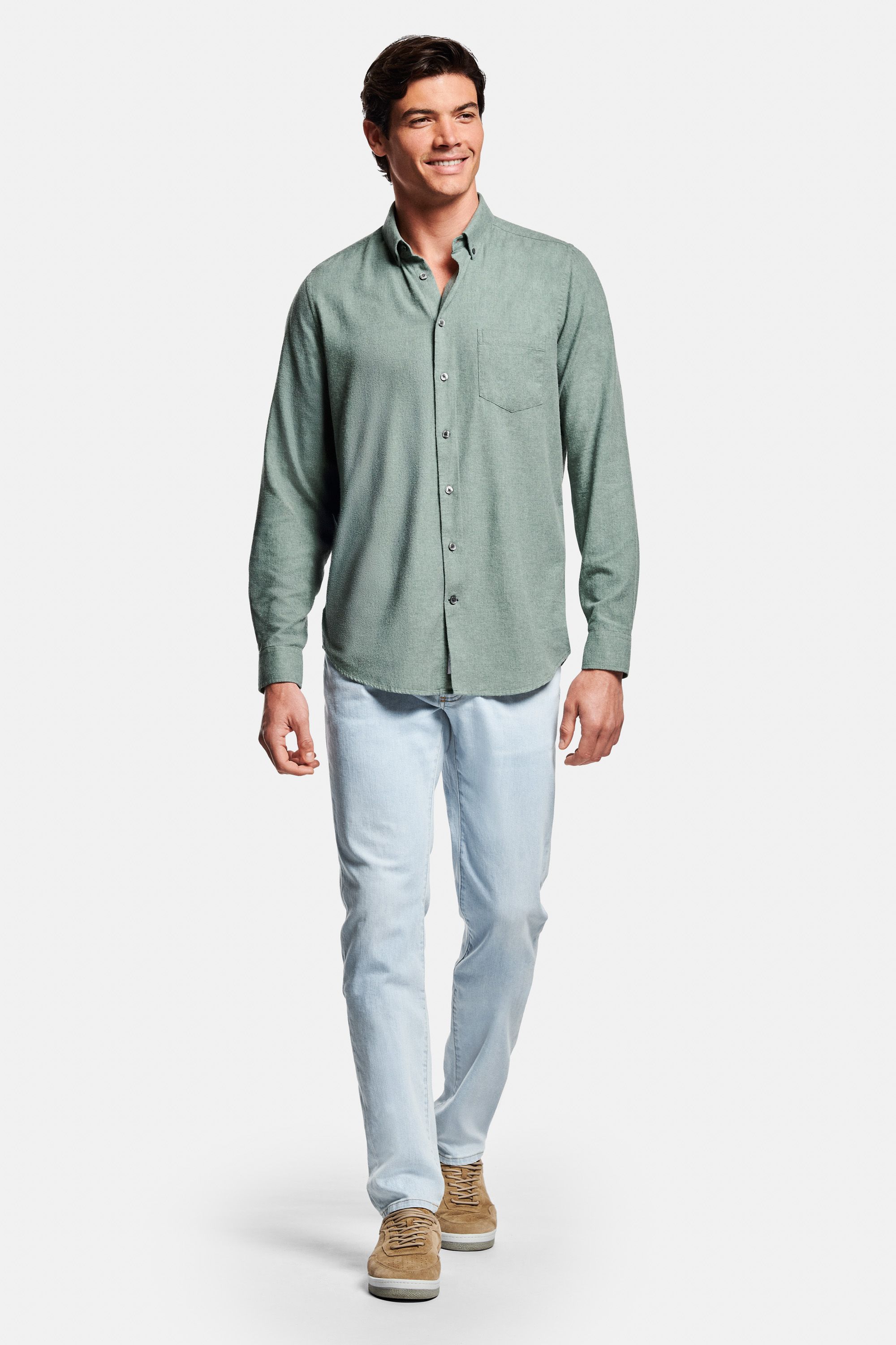 Defenders * The Flannel Shirt, Charles * The Jeans, Baristas * The Suede Sneakers