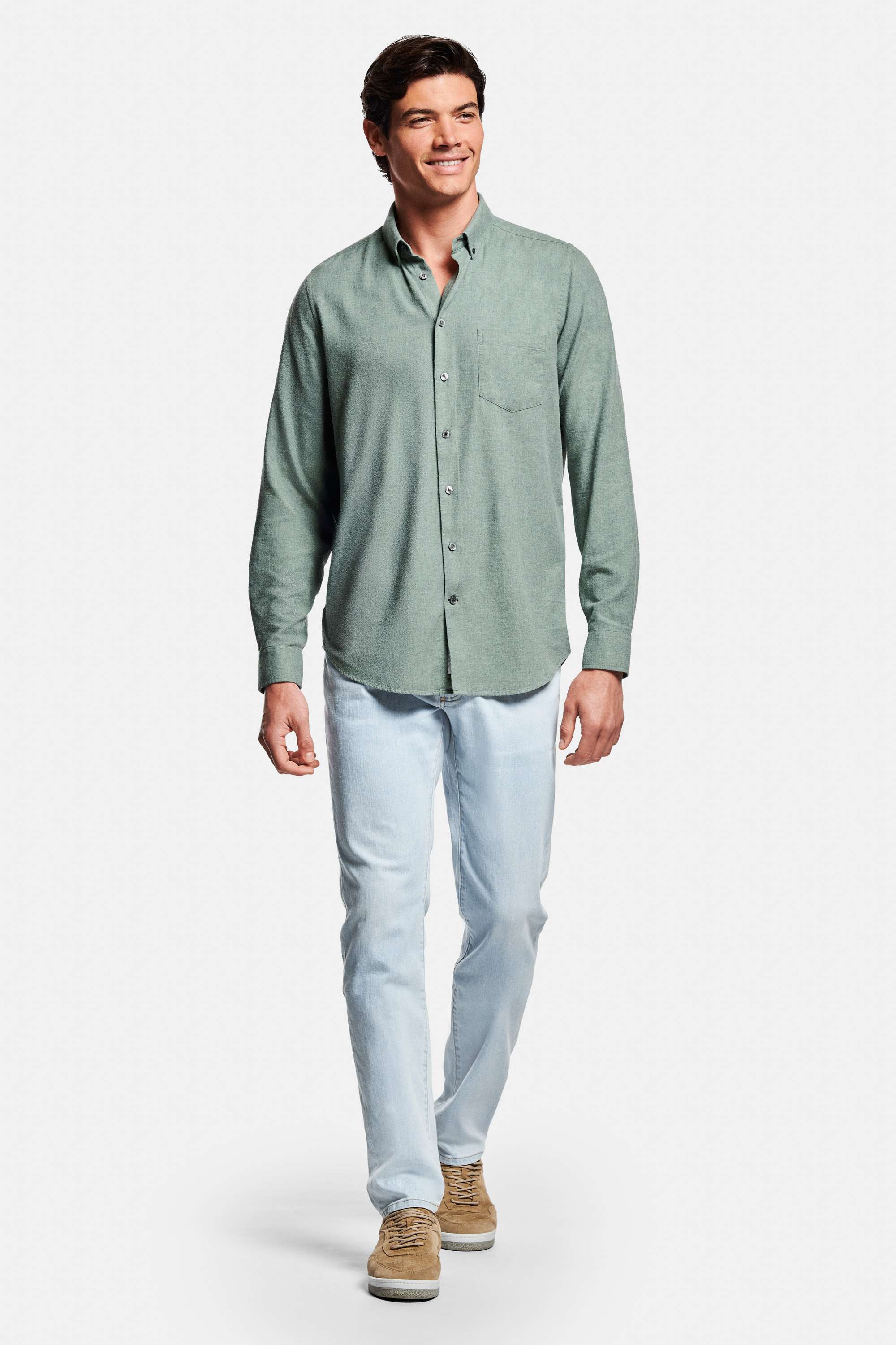 Defenders * The Flannel Shirt, Charles * The Jeans, Baristas * The Suede Sneakers