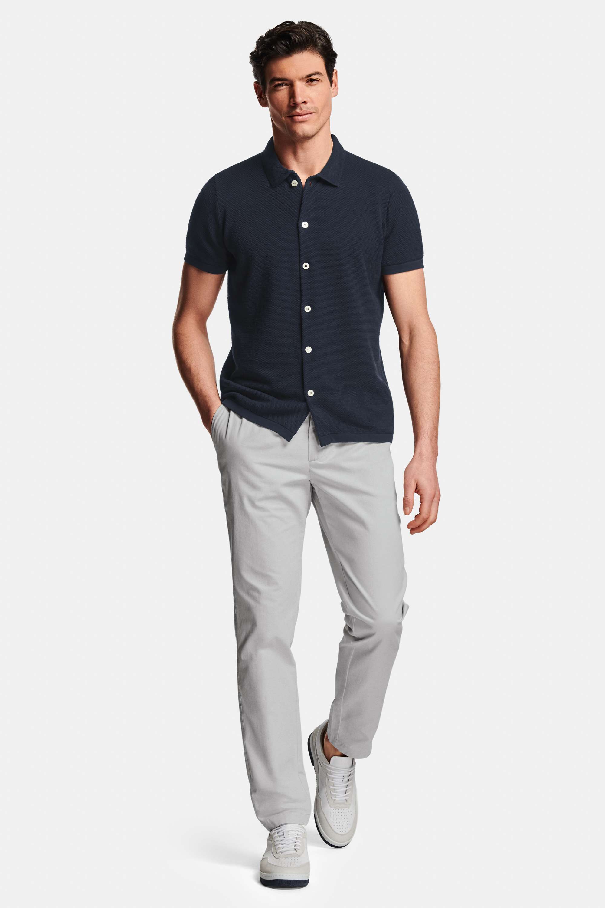 Cosmics * The Airy Knit Shirt, Gullwings * The Easy Chinos, Cosmics * The Classic Sneakers