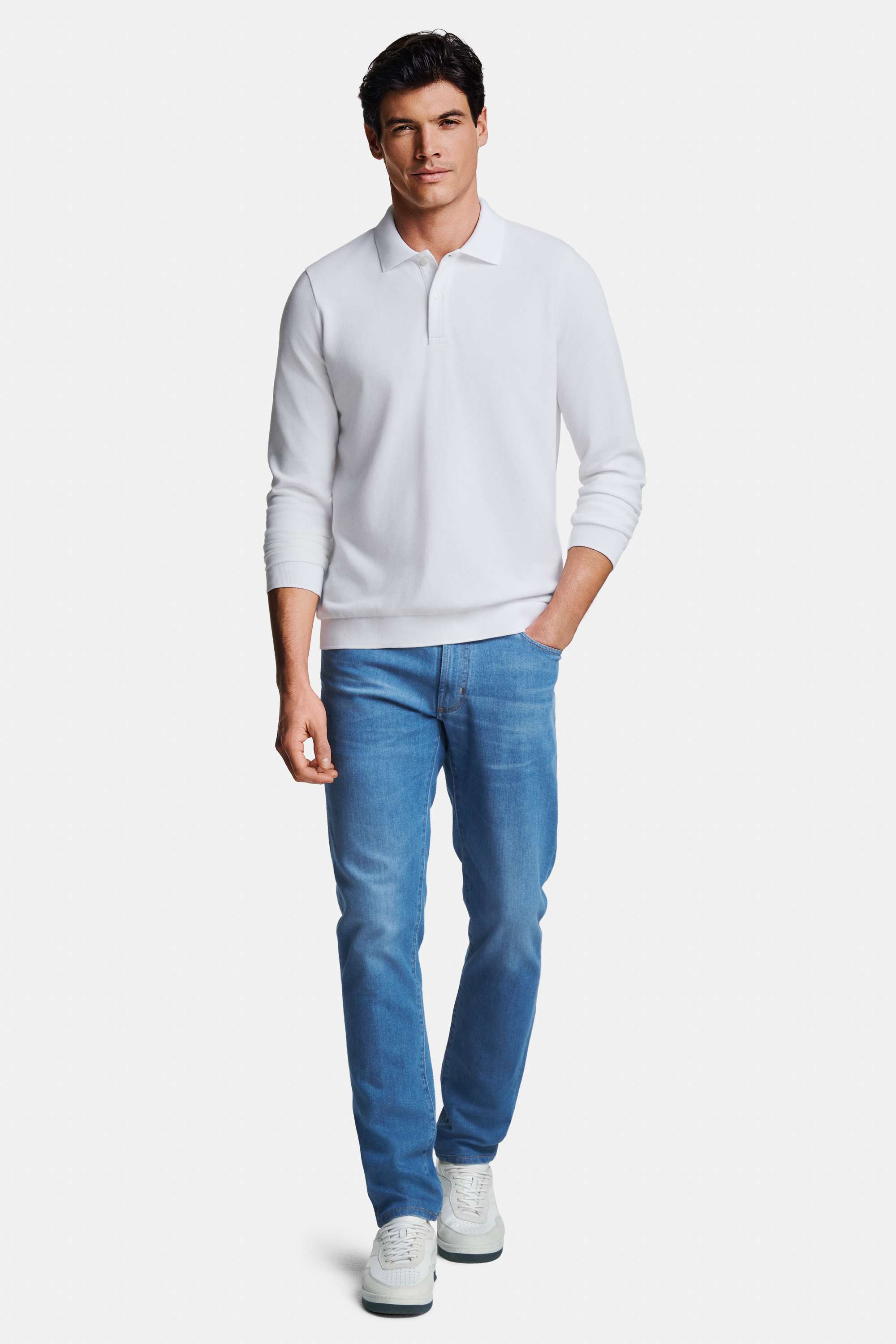 Wimbledons * The Classic Polo Longsleeve, Carlos * The Jeans, Cosmics * The Classic Sneakers
