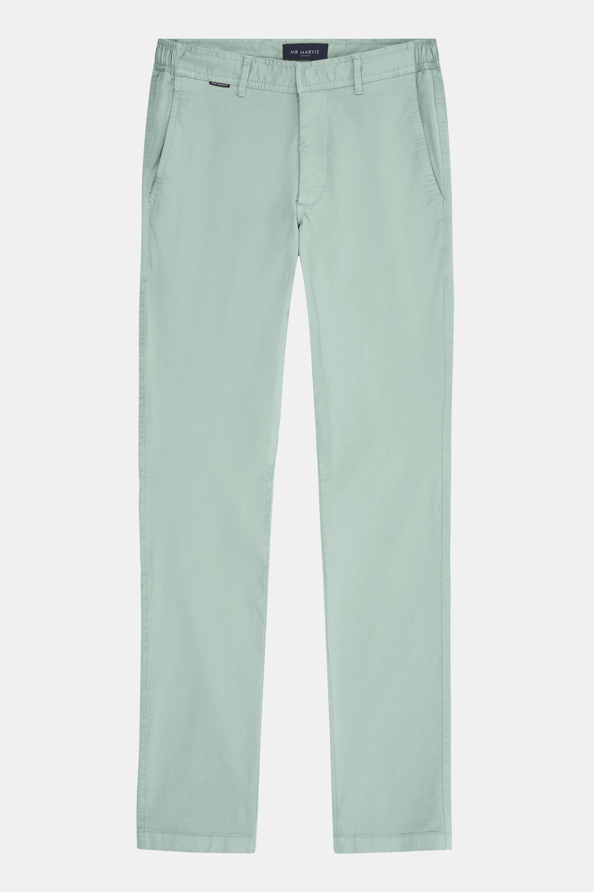 Herre stretch chinos med tailored fit i lysegrøn