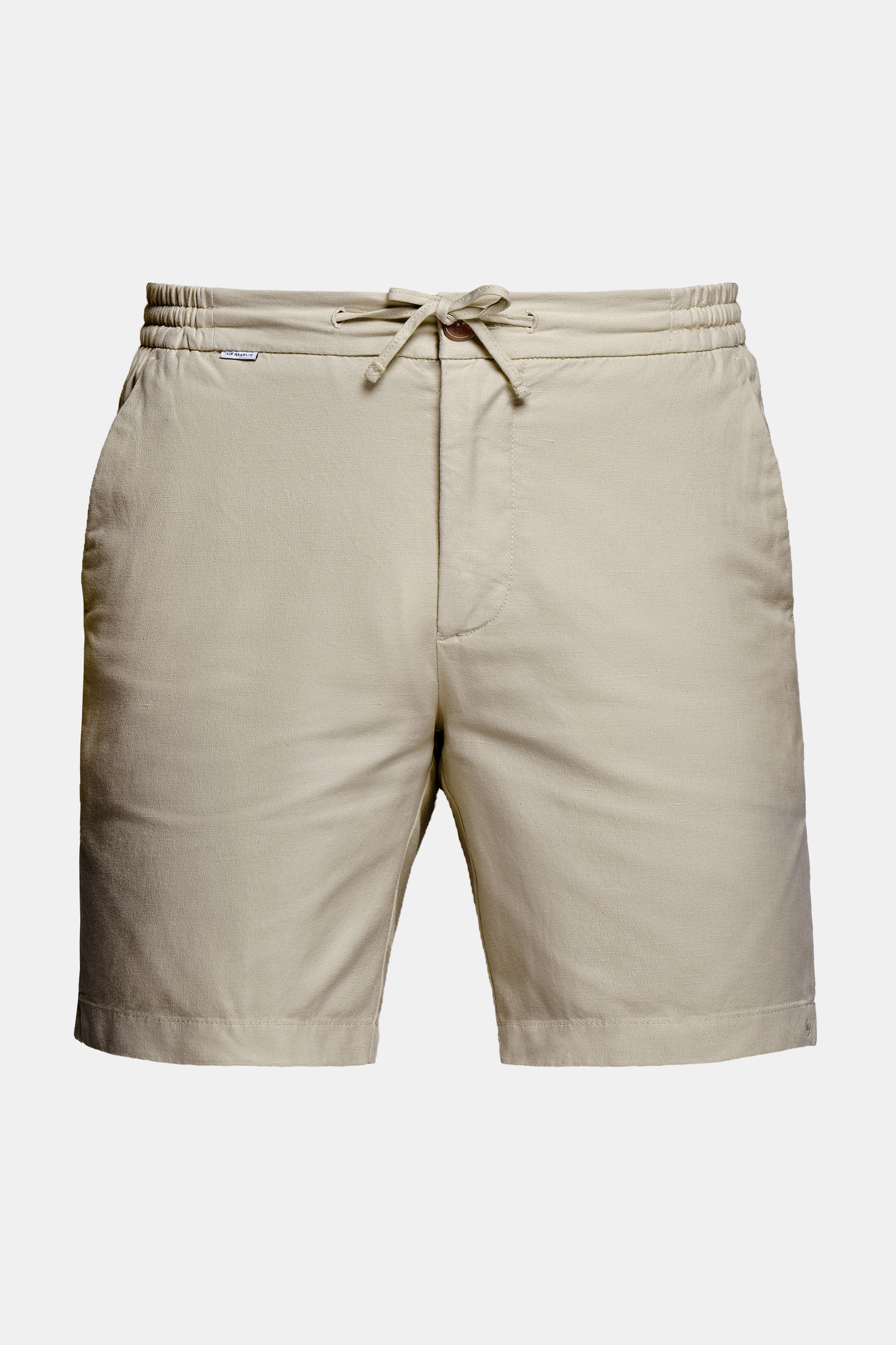 Herren Leinen-Shorts in Dunkelsand