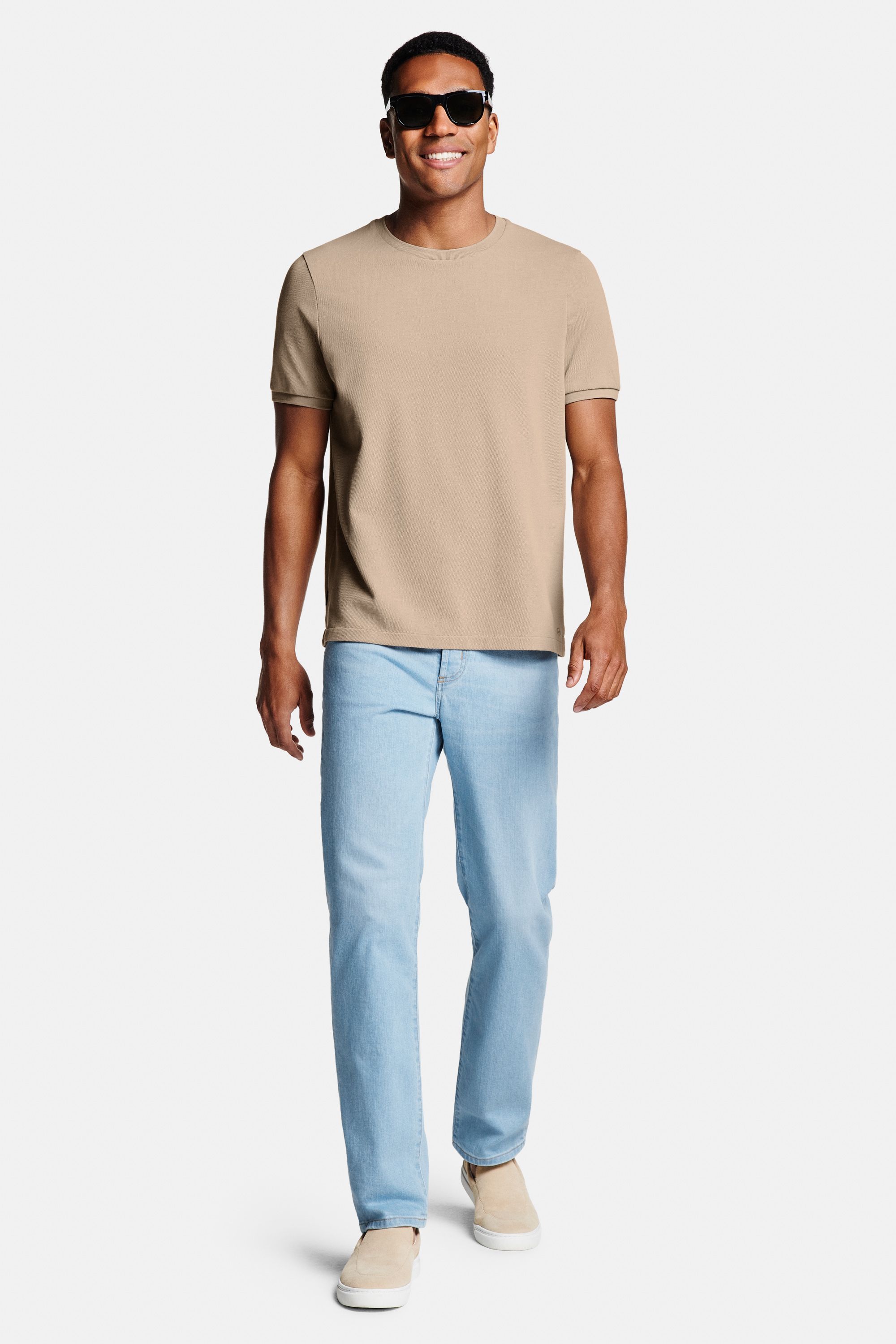 Baristas * The Piqué Tee, Otis * The Straight Fit Jeans