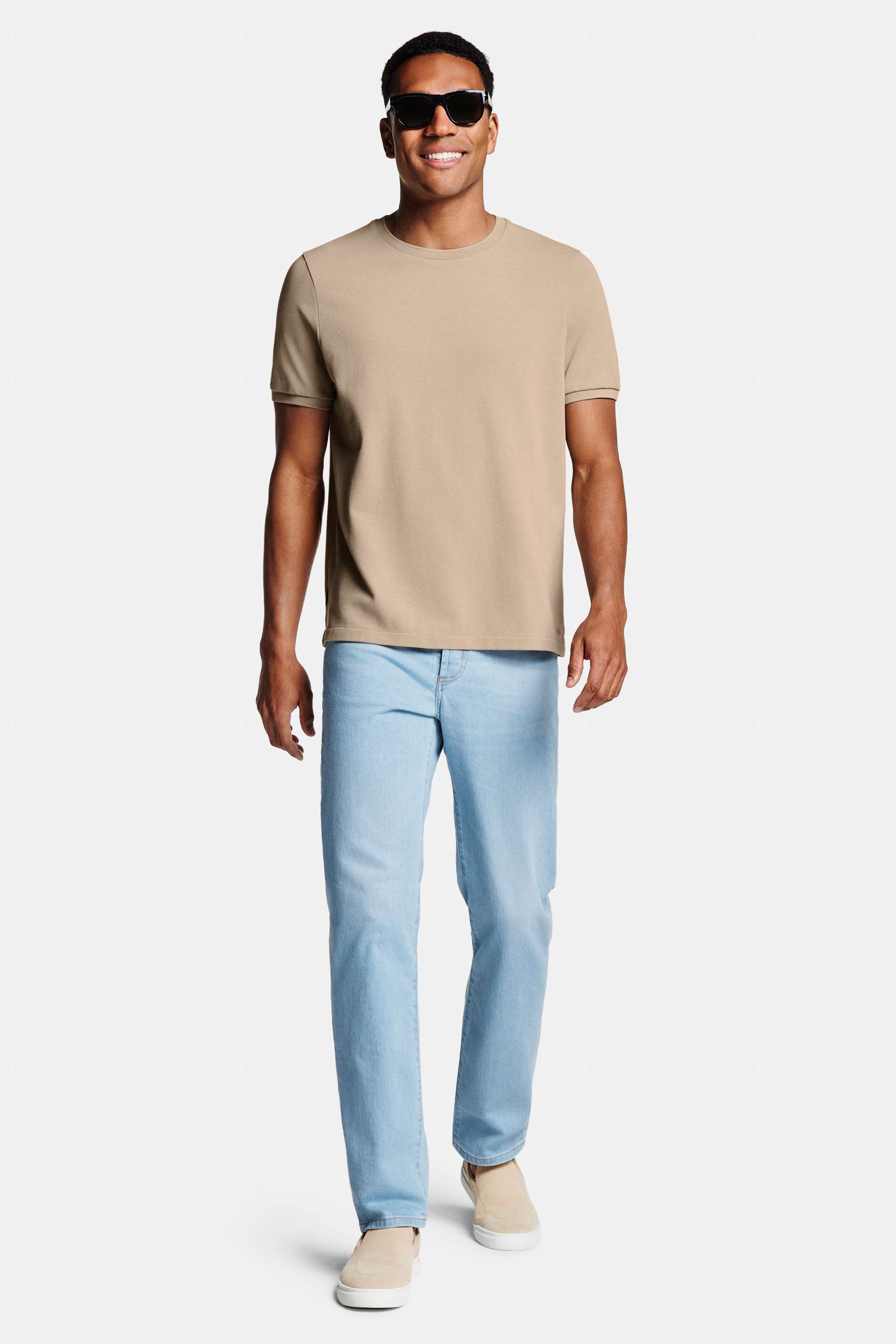 Baristas * The Piqué Tee, Otis * The Straight Fit Jeans