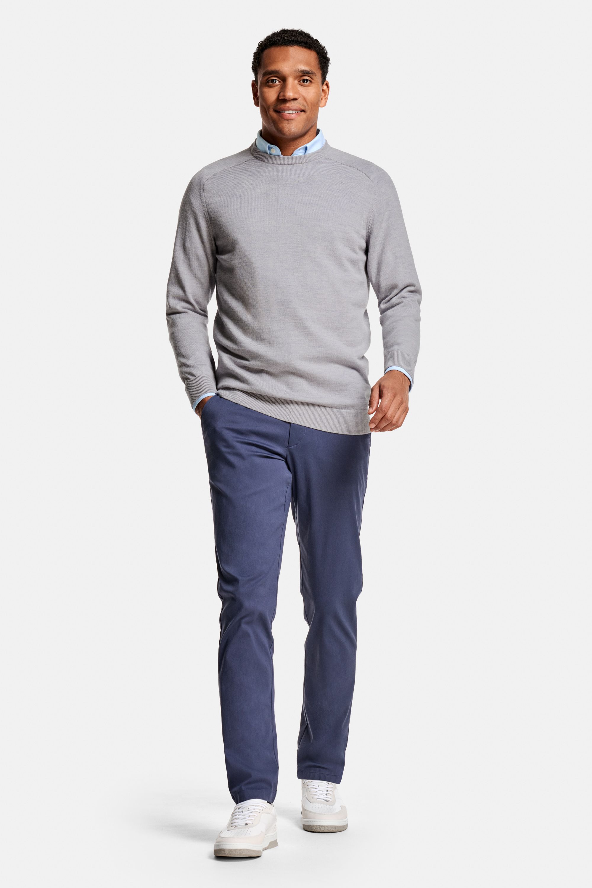 Avenues * The Oxford Shirt, Oysters * The Merino Pullover, Kingfishers * The Actives, Oysters * The Classic Sneakers