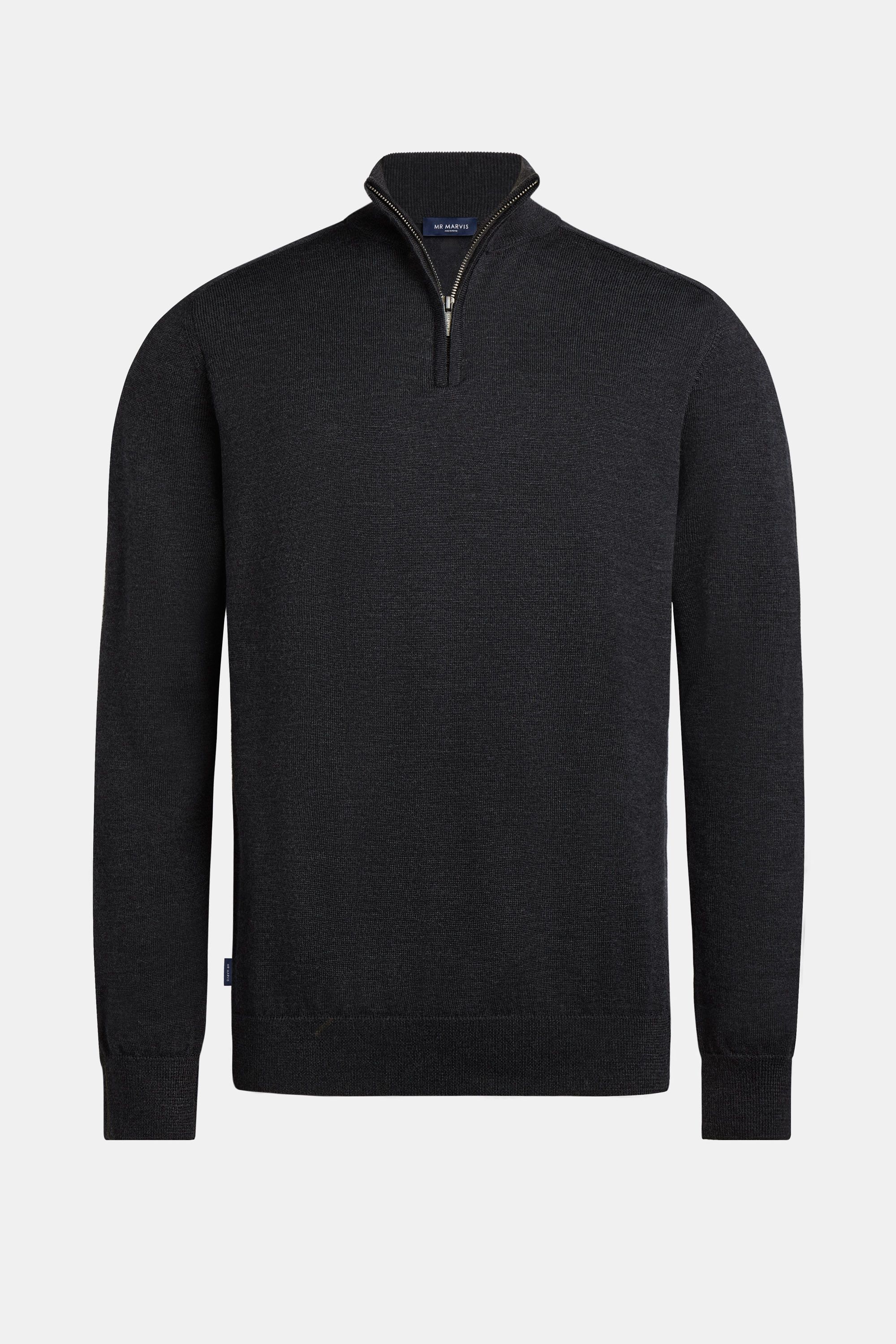 Men's half zip wool pullover | MR MARVIS
