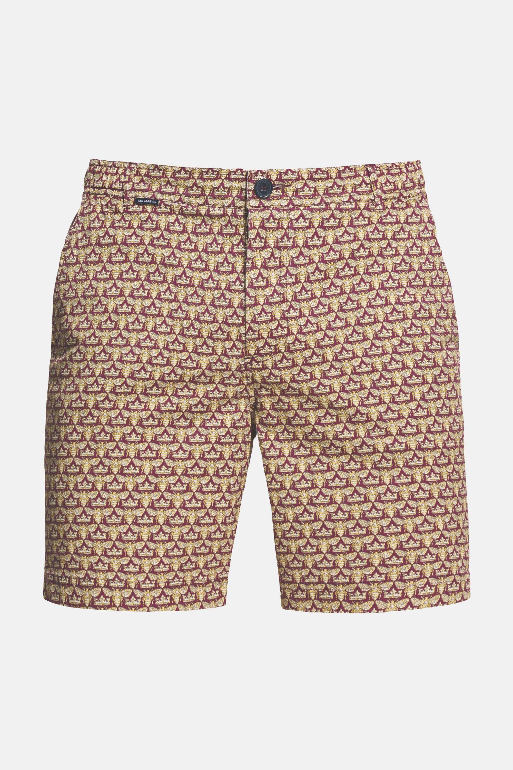 Herren Stretch-Shorts mit Bienenprint