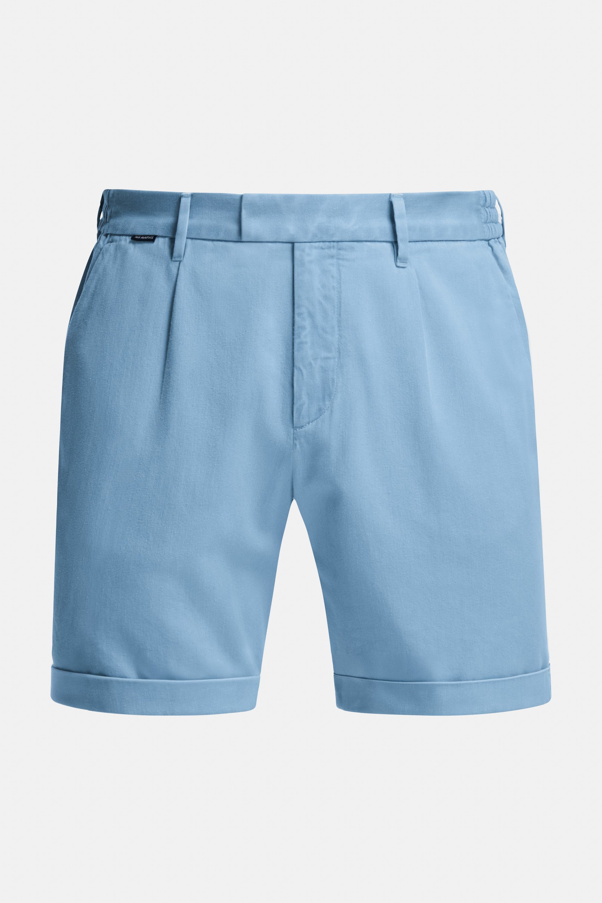 Shorts chino da uomo con pince in azzurro chiaro