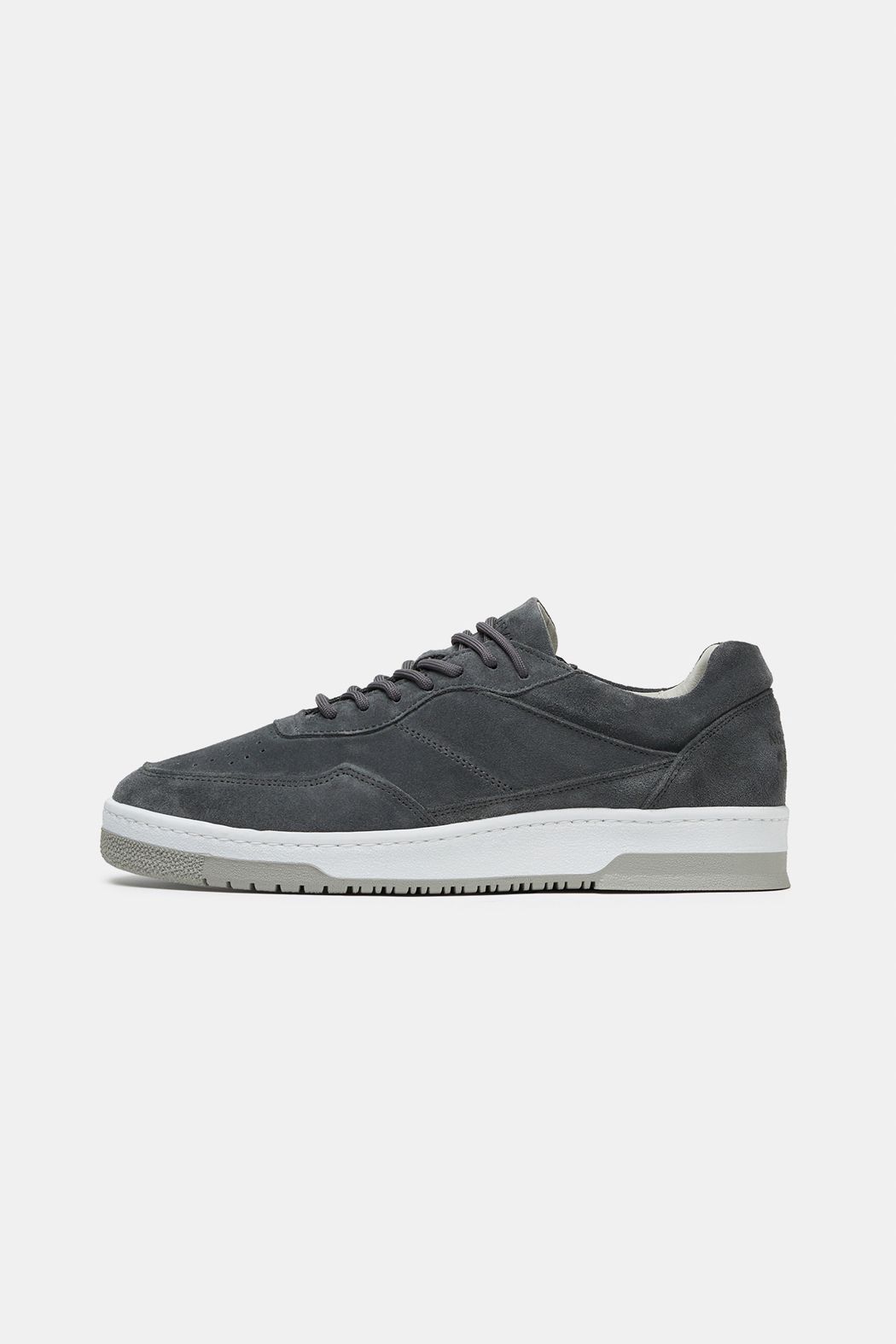 Mens suede sneakers in dark grey