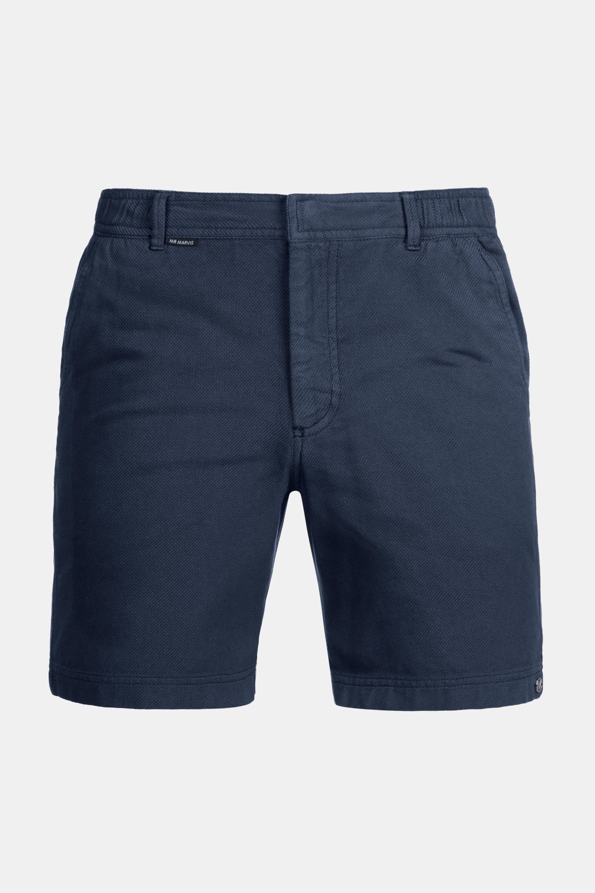 Mens piqué shorts in dark blue