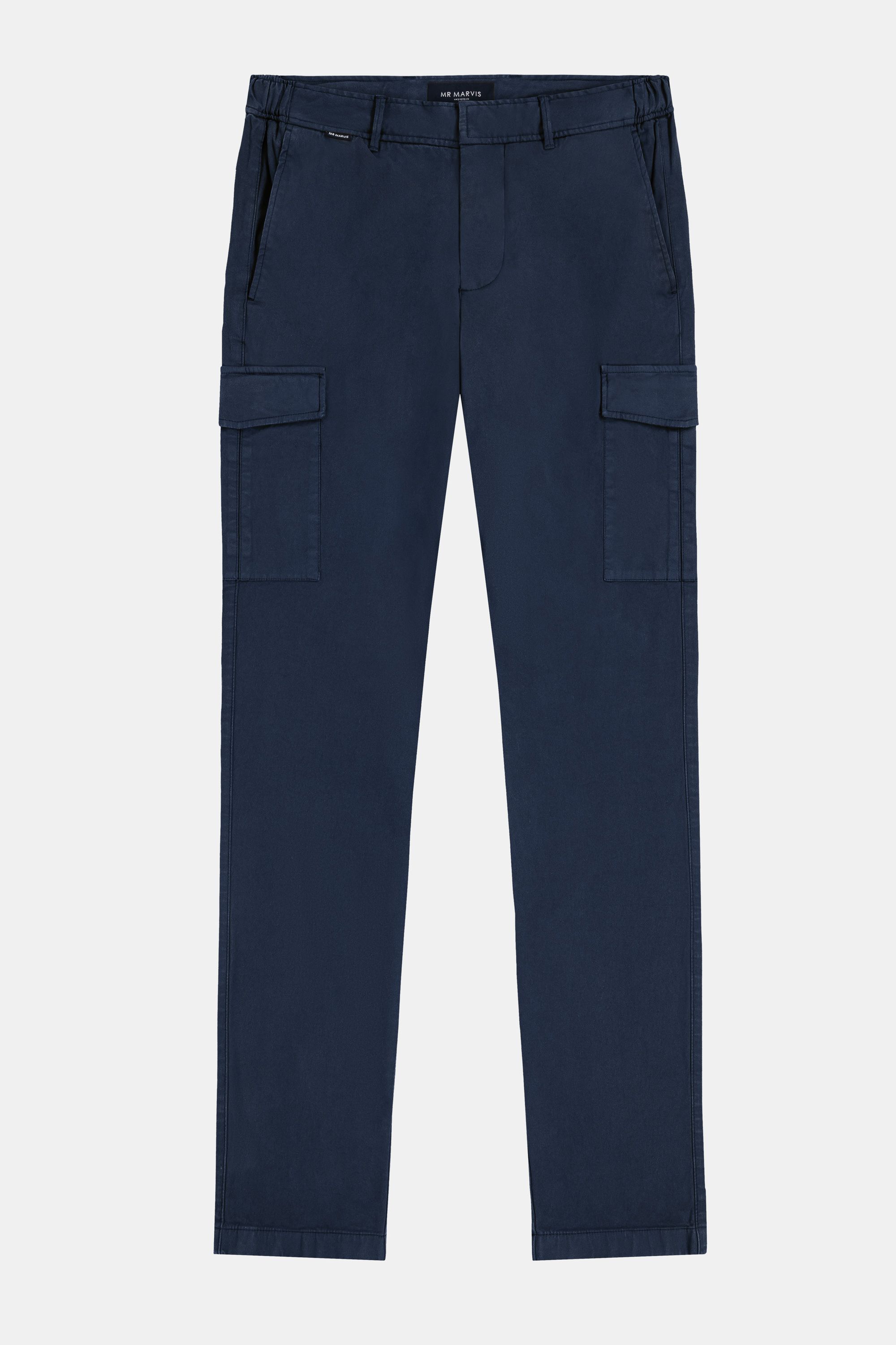 Mens winter chino with cargo pockets in dark blue
