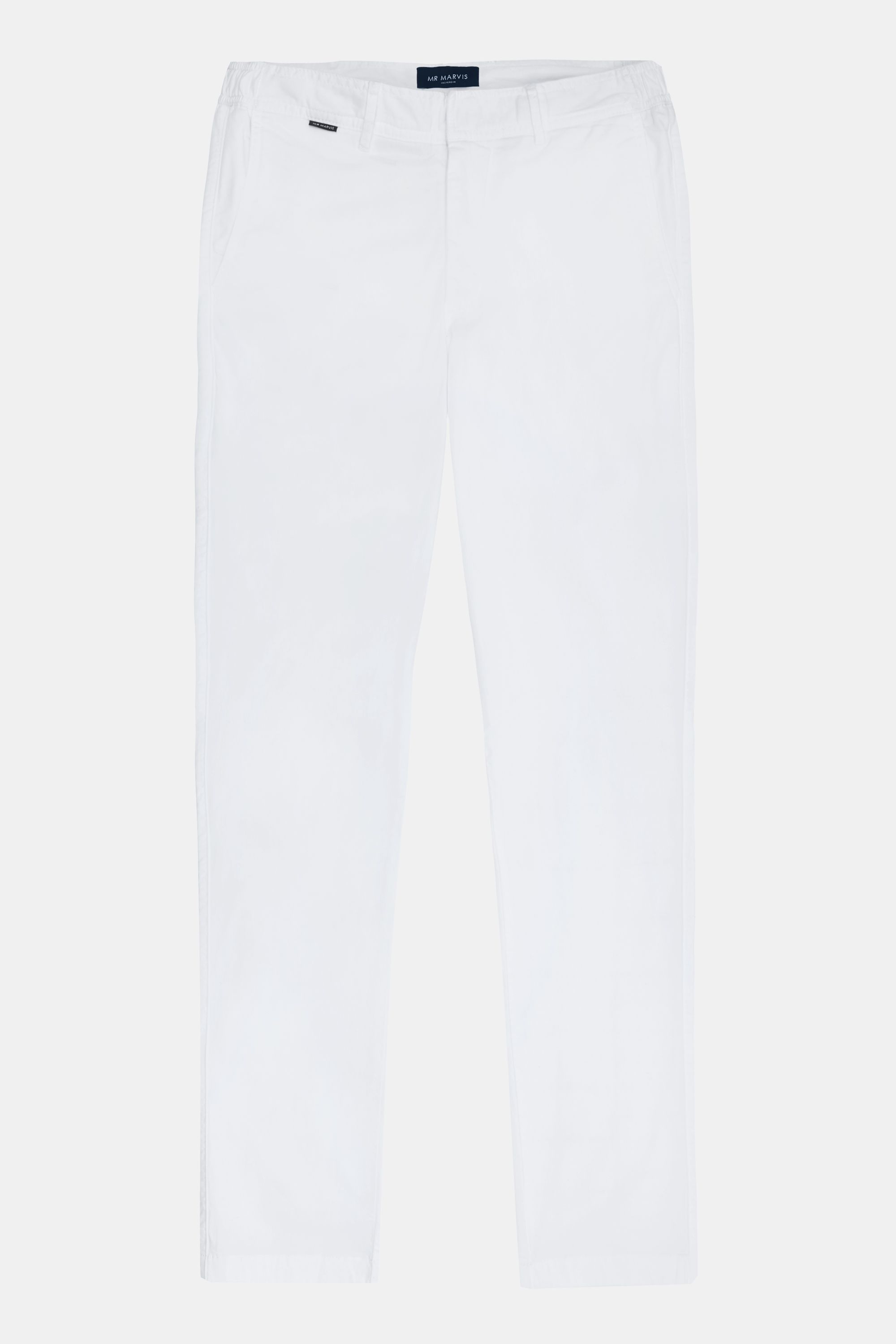 Heren stretch chinos met tailored fit in wit