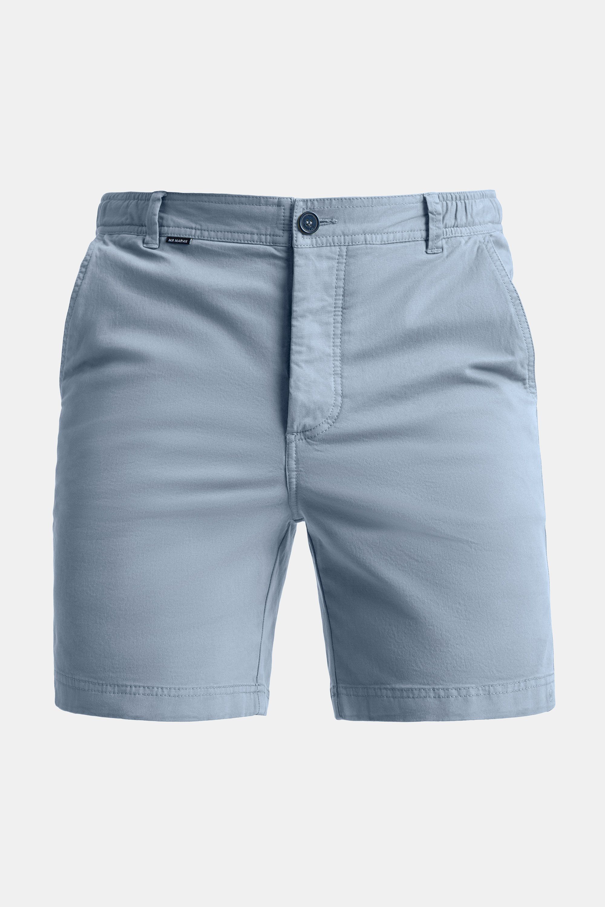 Short chino stretch pour homme en bleu gris clair