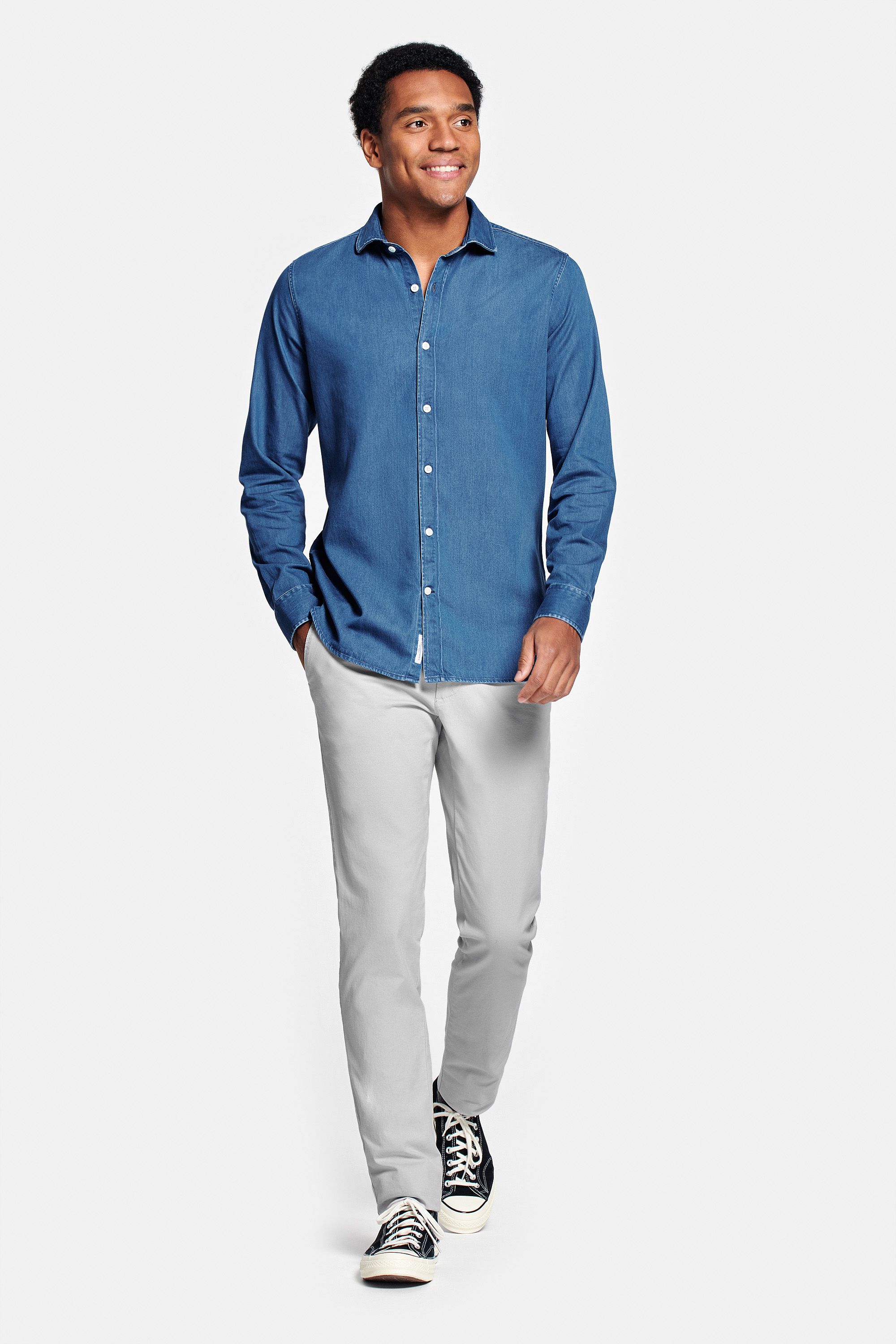 Denim Shirt Blue Chinos Another Influence Denim Shirt, $45 Asos