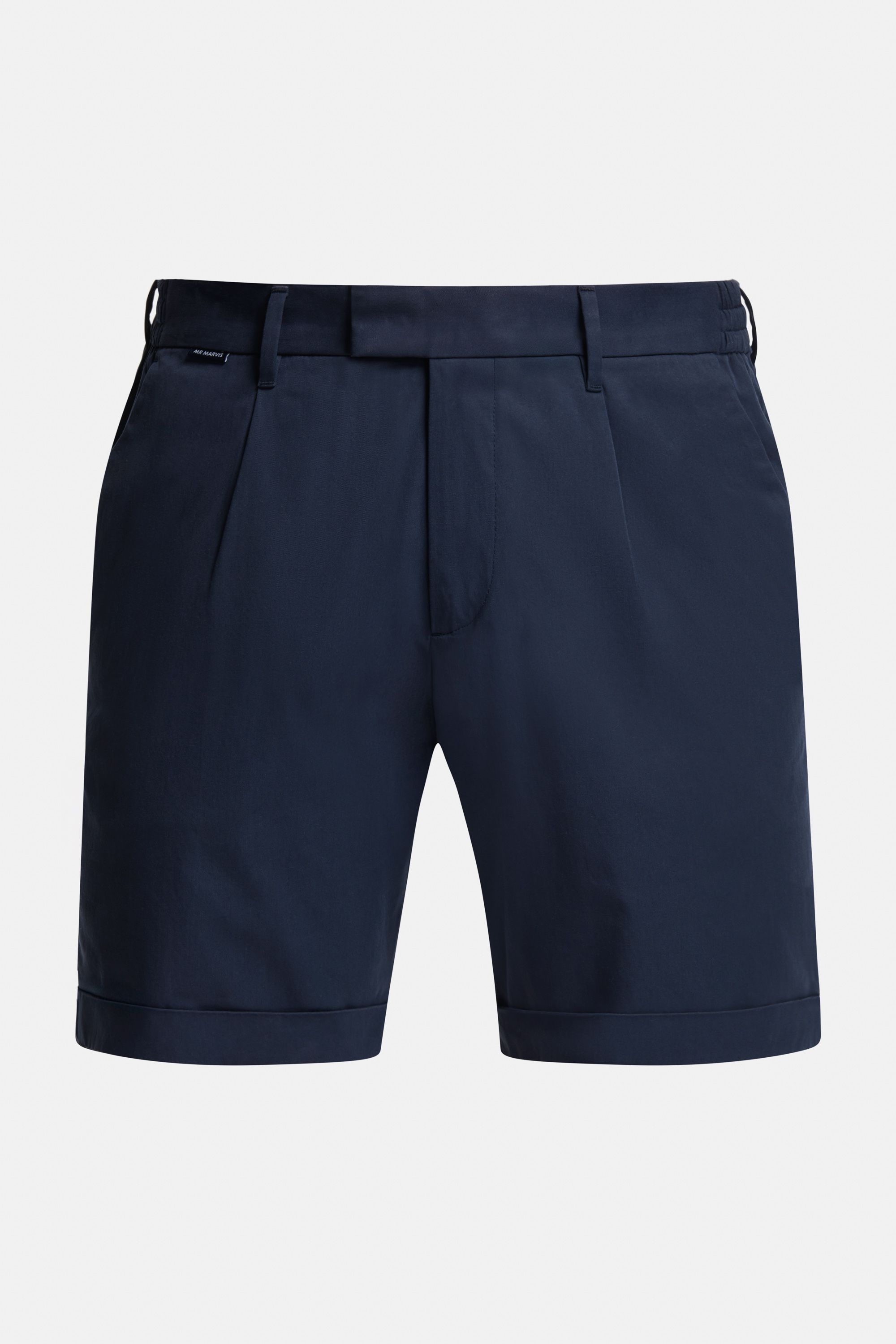 Short chino homme à pinces en bleu foncé