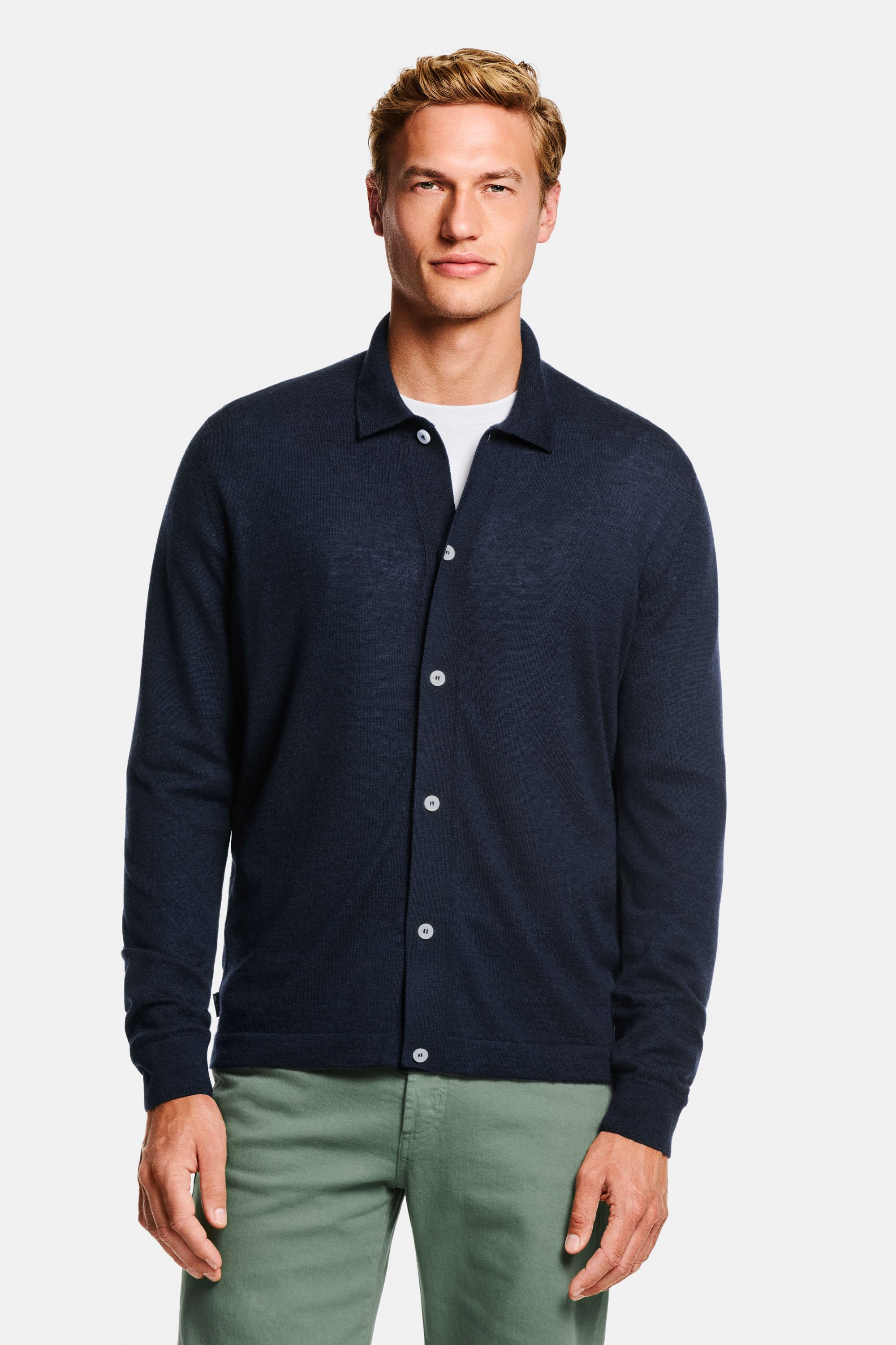 Deeps * The Merino Polo Cardigan