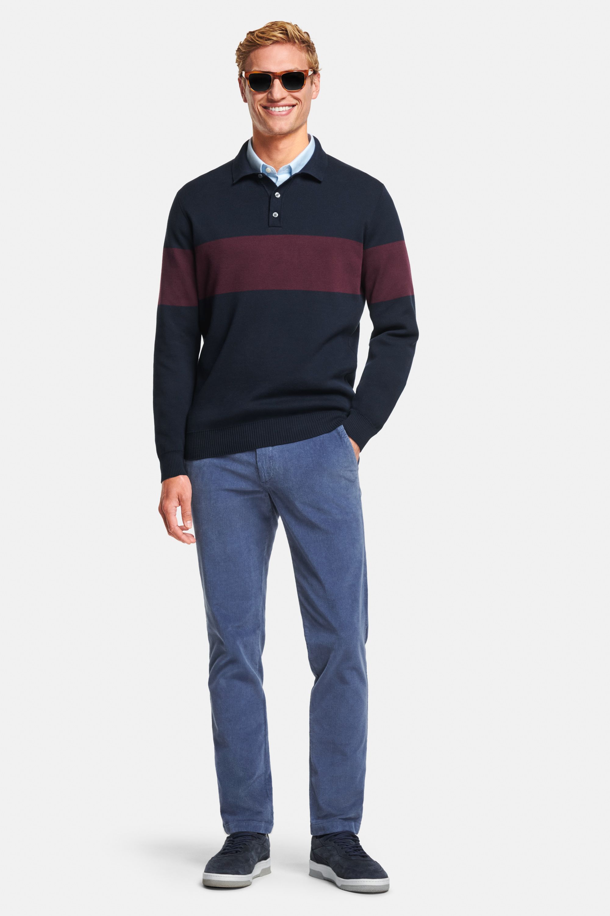 Avenues * The Oxford Shirt, Scores * The Rugby Pullover, Kingfishers * The Cords, Deeps * The Suede Sneakers
