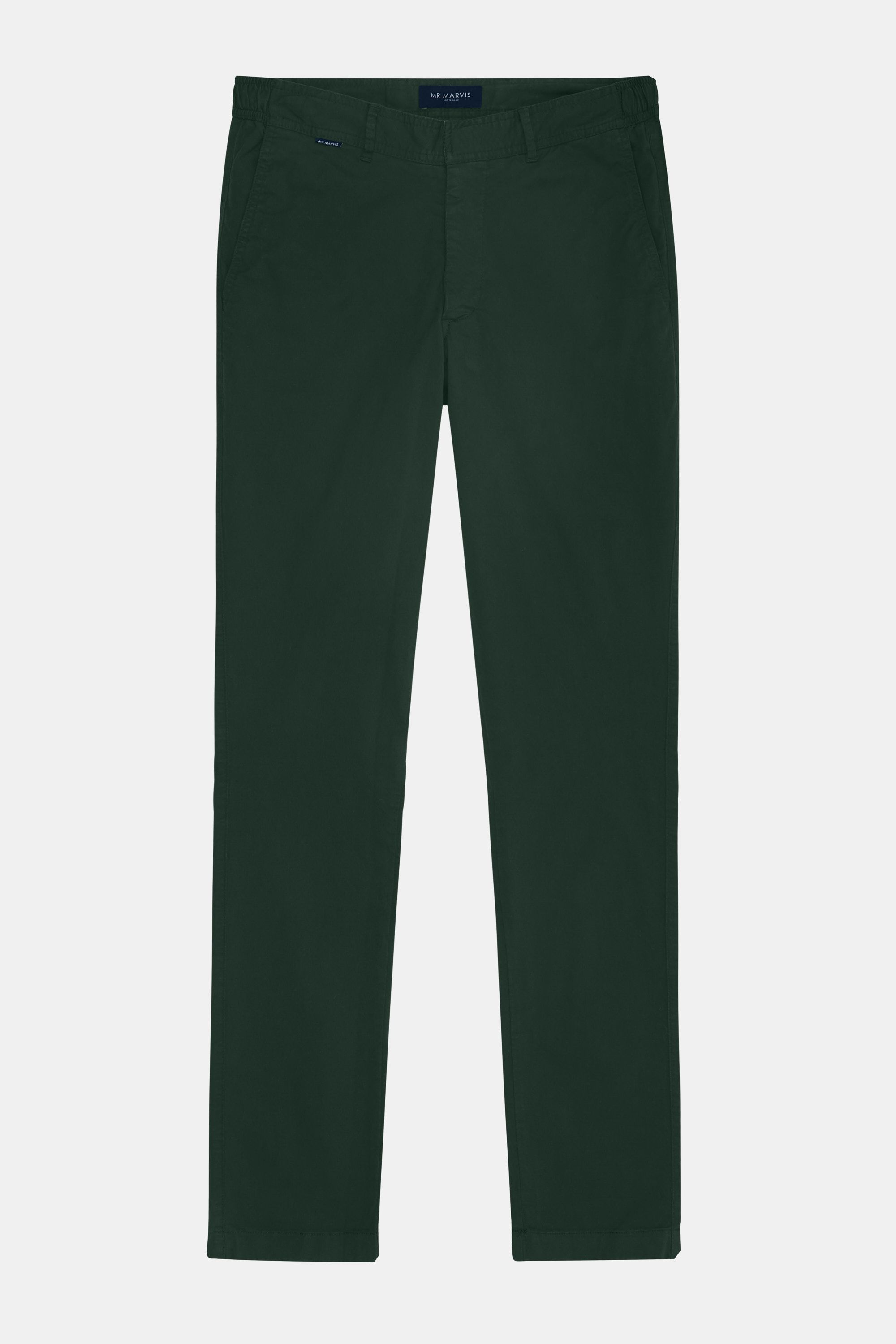 Chino stretch pour homme à coupe ajustée en vert foncé