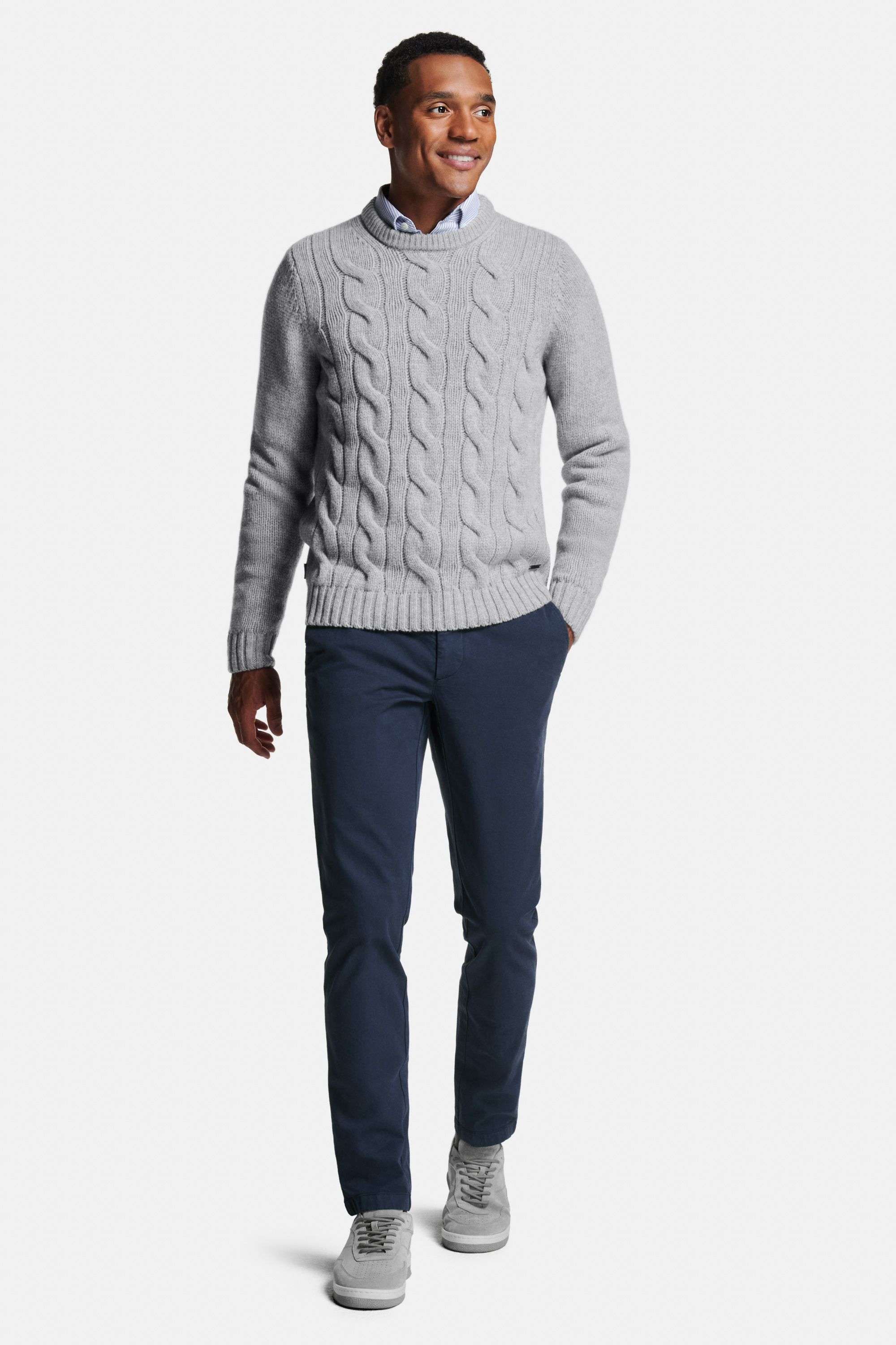 Catamarans * The Oxford Shirt, Oysters * The Cable Knit Pullover, Cosmics * The Coolerdays