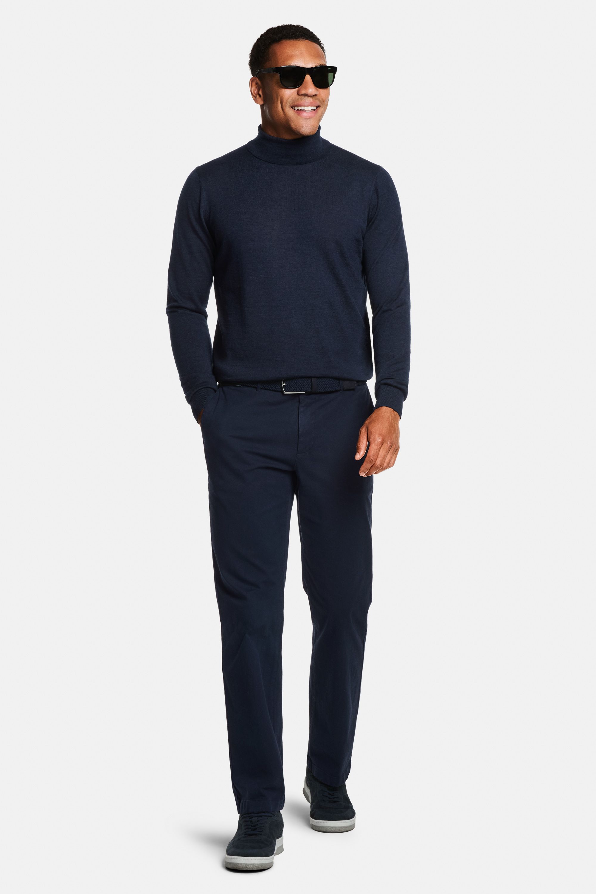Deeps * The Merino Roll Neck, Deeps * The Straight Fit Chinos