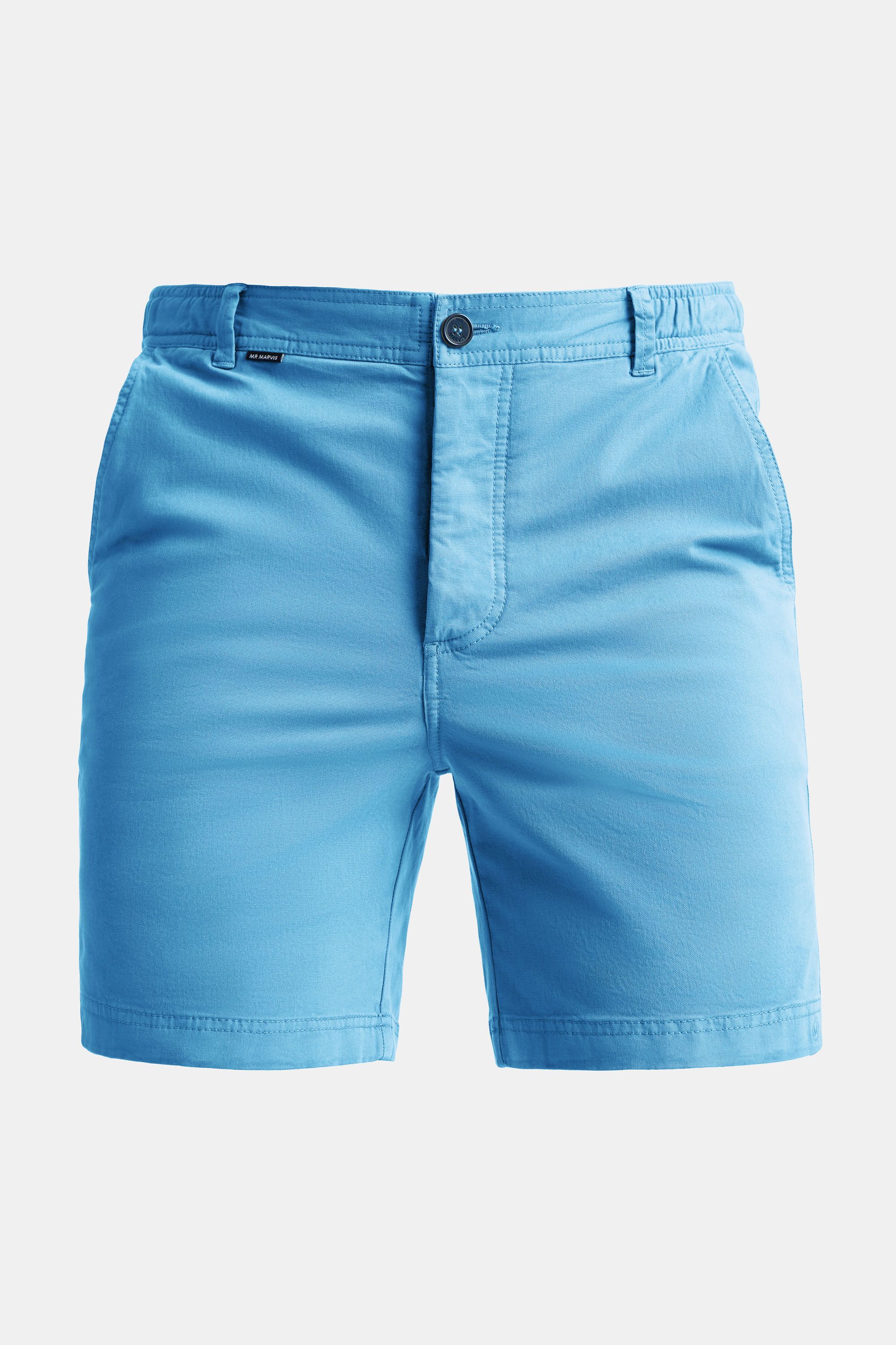 Mens stretch chino shorts in fresh blue