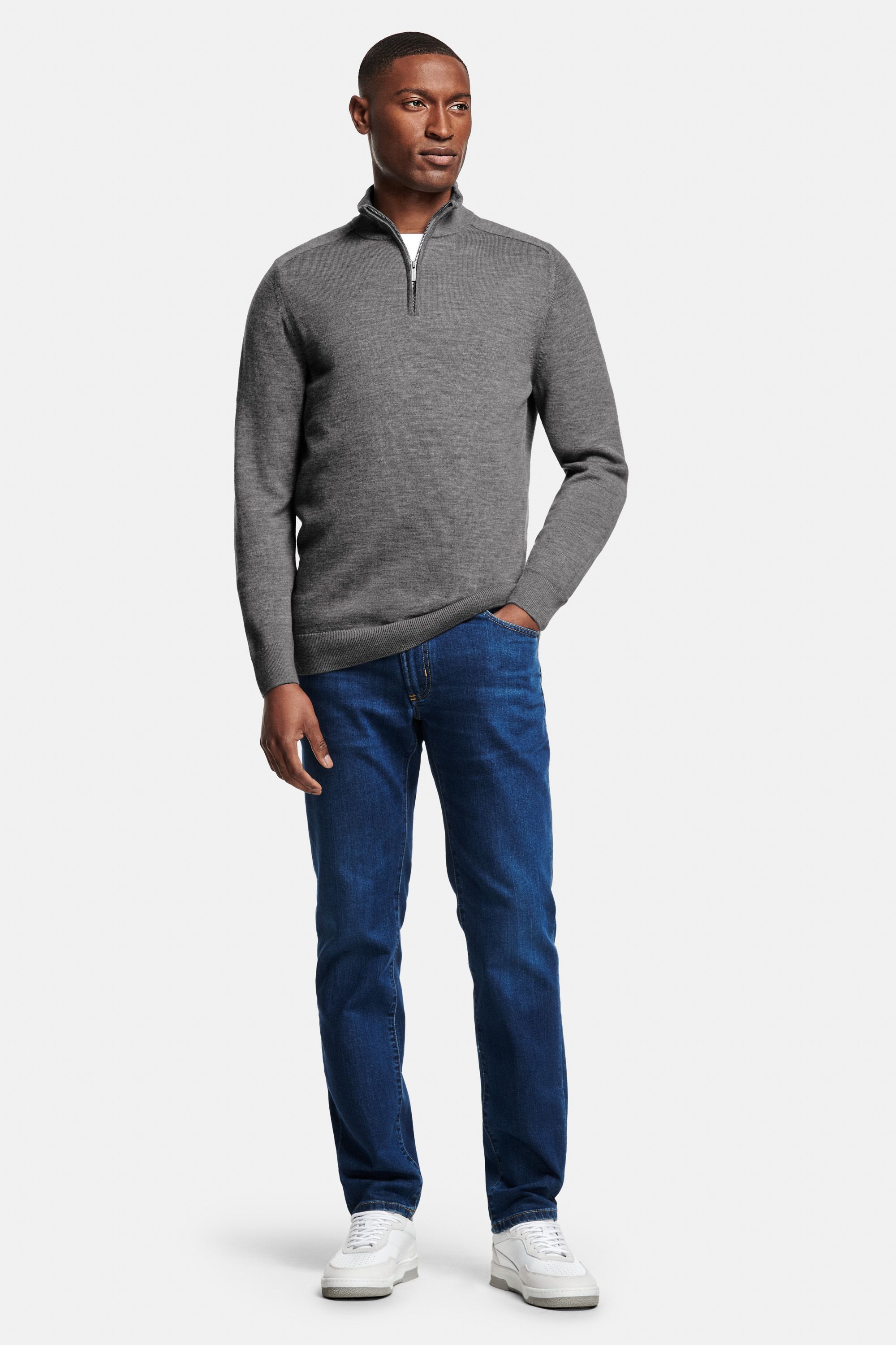Wimbledons * The Heavy Tee, Newmans * The Merino Zip Pullover, Davis * The Jeans, Oysters * The Classic Sneakers