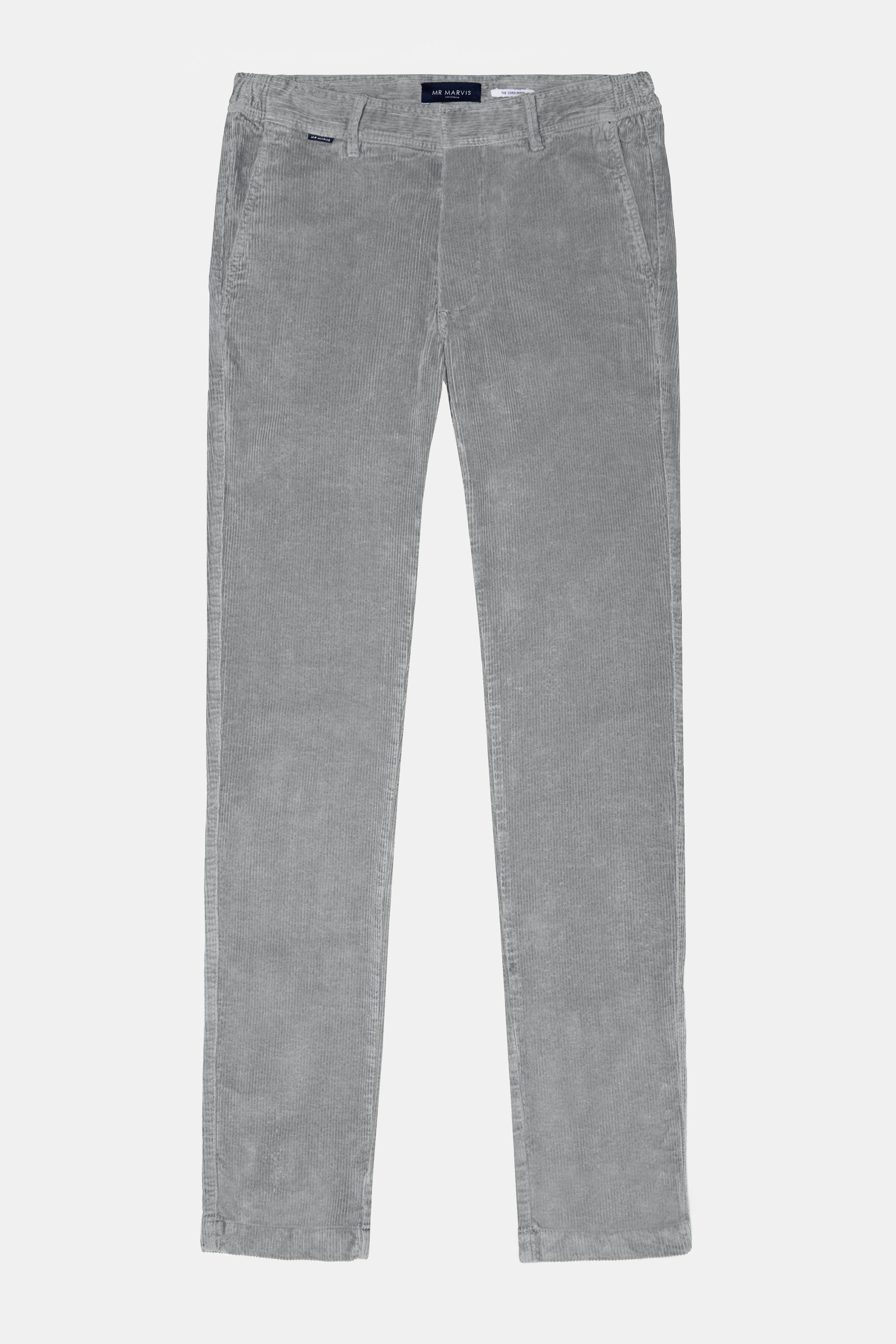 Herren Cordhose mit standardmäßiger Passform in Grau