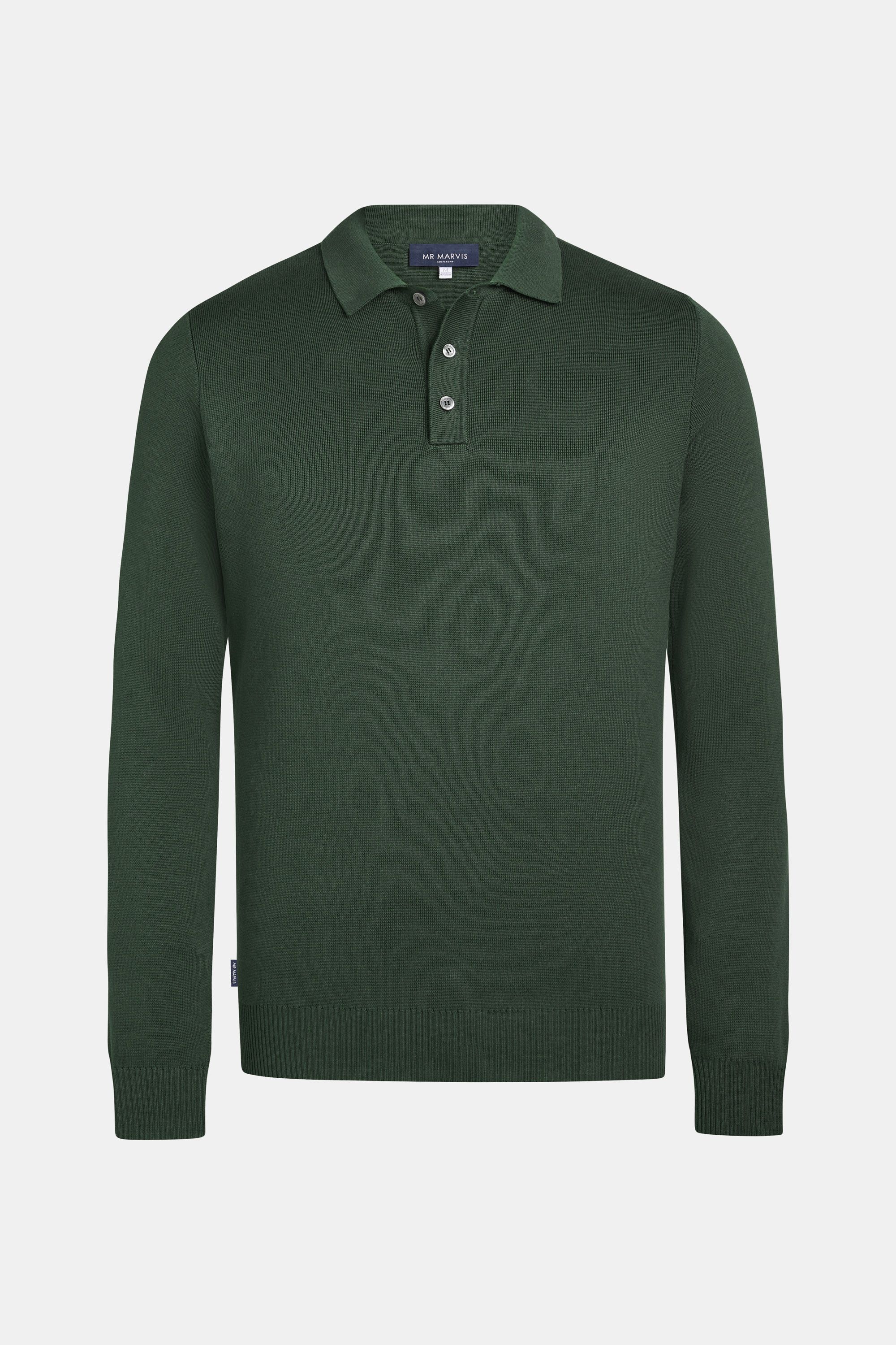 Mens rugby sweater in dark army green