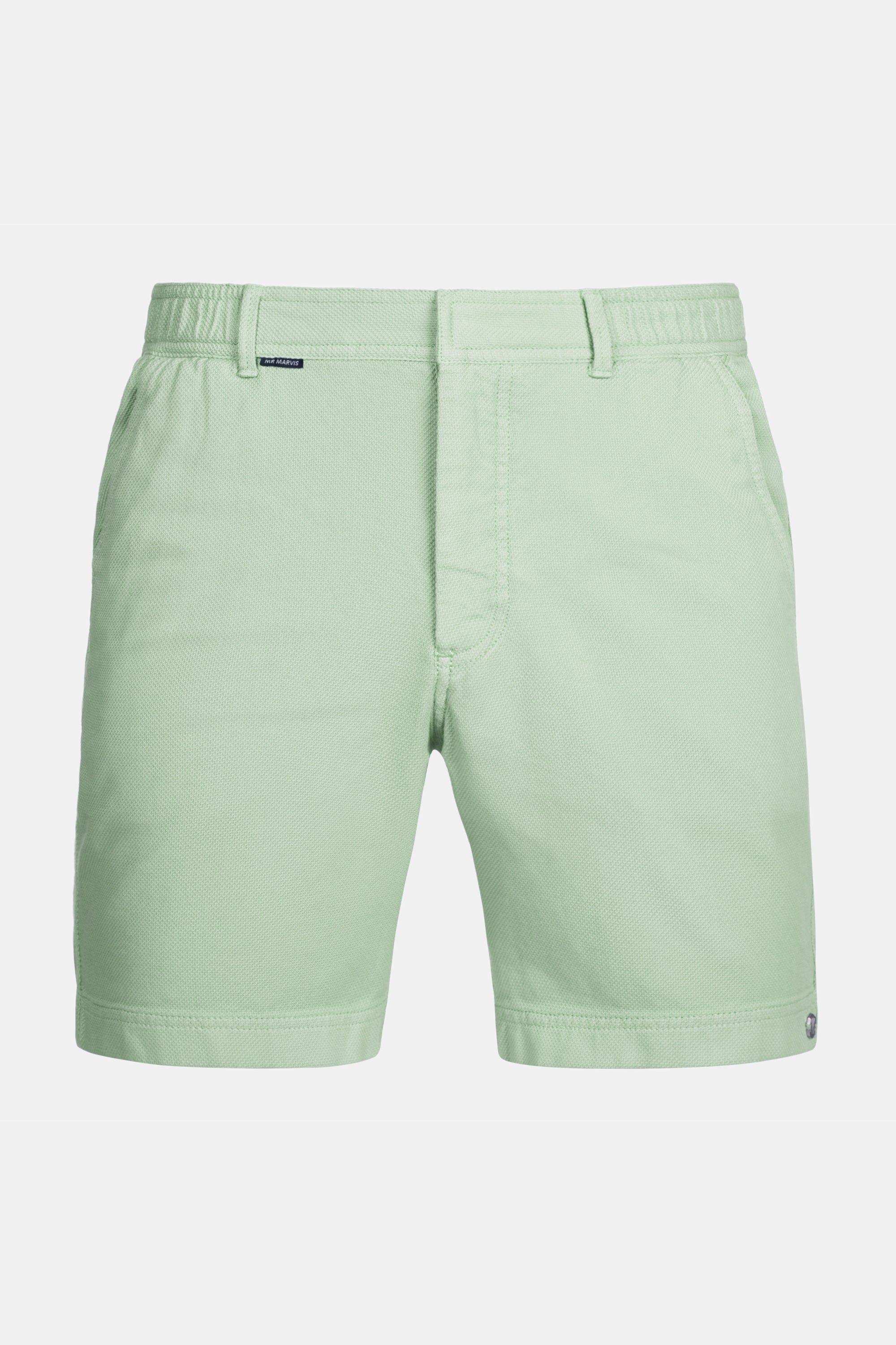 Shorts in piqué da uomo in verde tenue