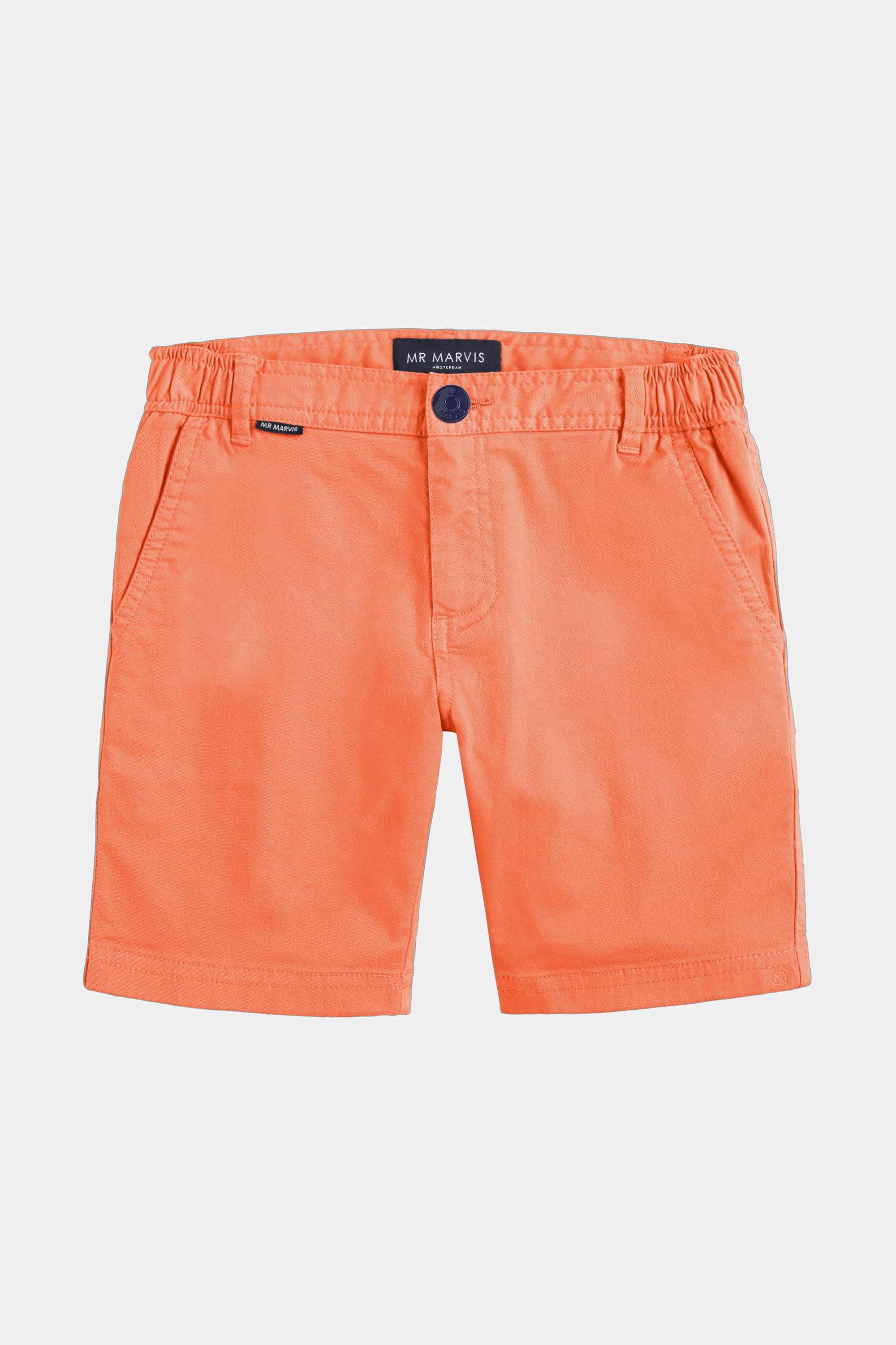 Jungen Chino-Shorts aus Stretch-Baumwolle in leuchtendem Koralle