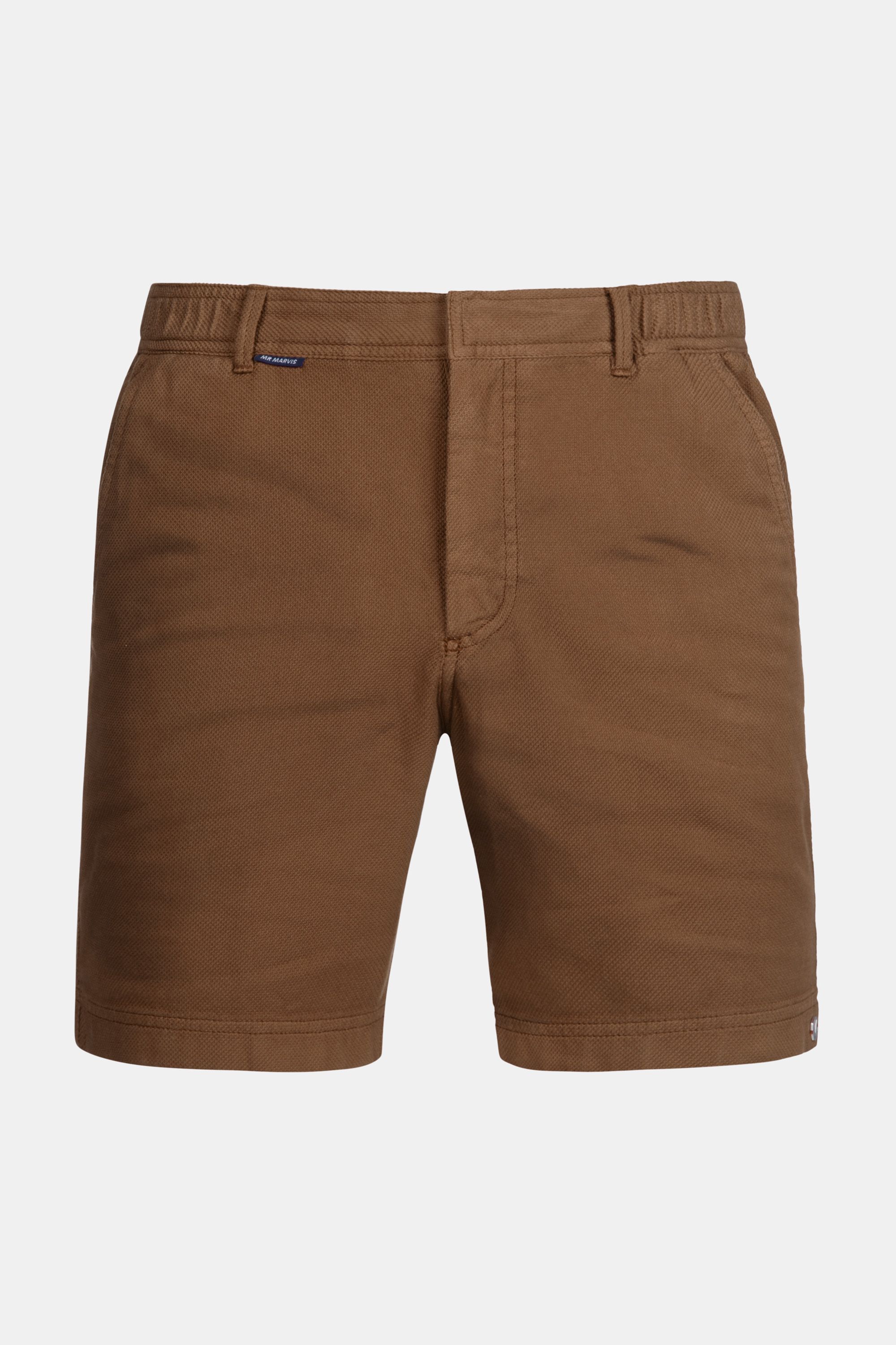 Pantalones cortos de piqué para hombre en marrón cálido