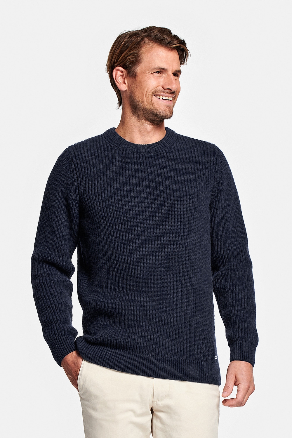 Pull 100% laine mérinos marron foncé homme Pull 100% laine mérinos marron foncé homme