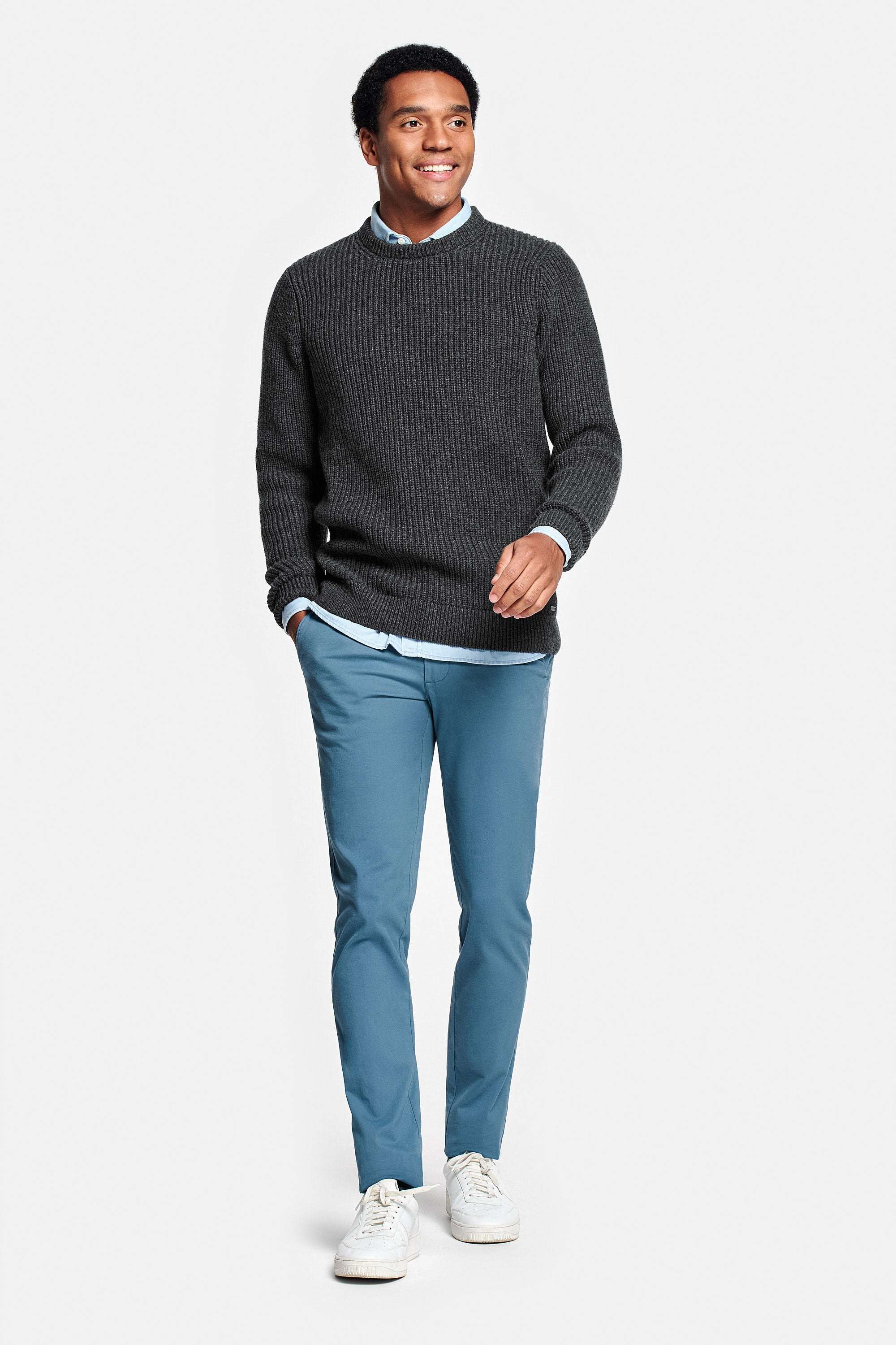 Charles * The Denim Shirt, Storms * The Knit Pullover