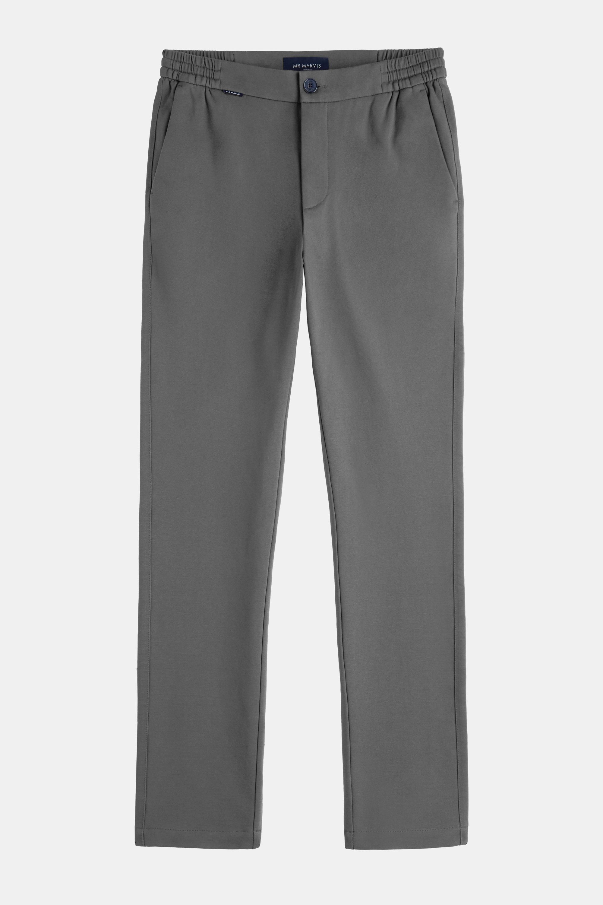 Pantalon stretch et doux pour homme à coupe classique en gris classique